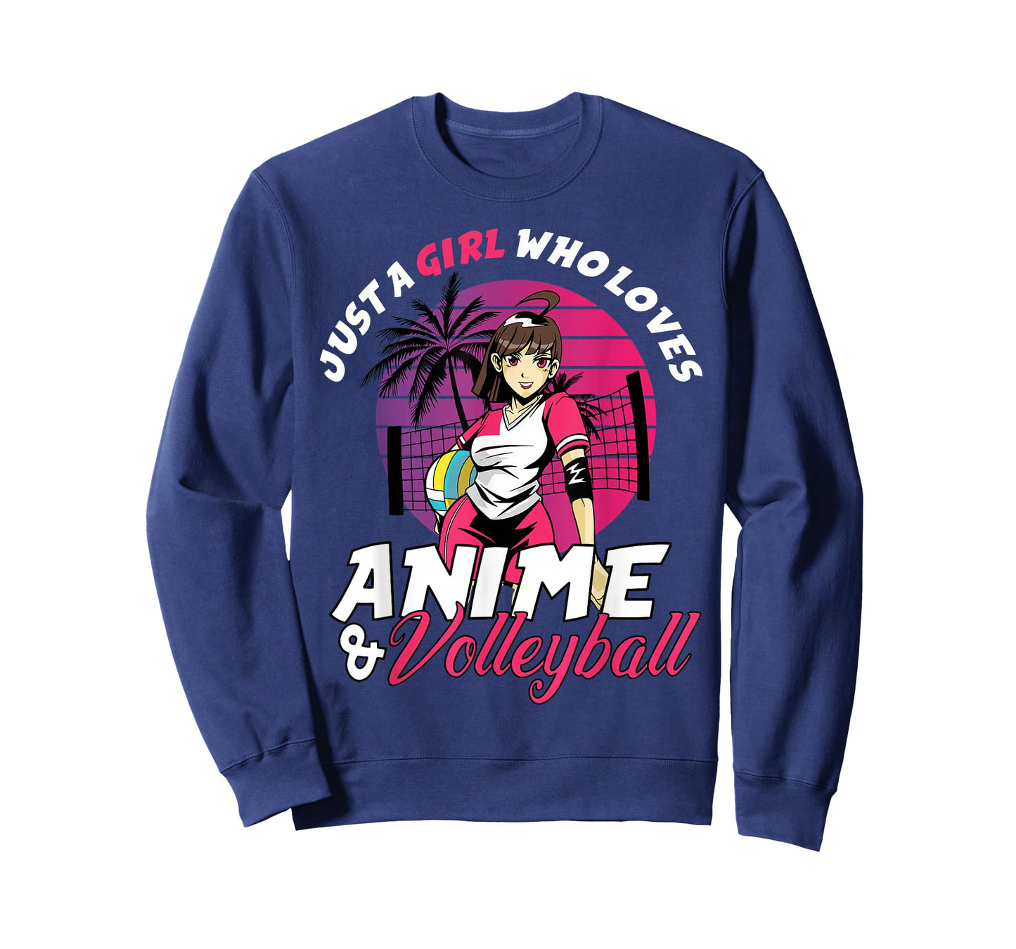 Just A Girl Who Loves Anime and Volleyball Anime Girls Gift T-Shirt