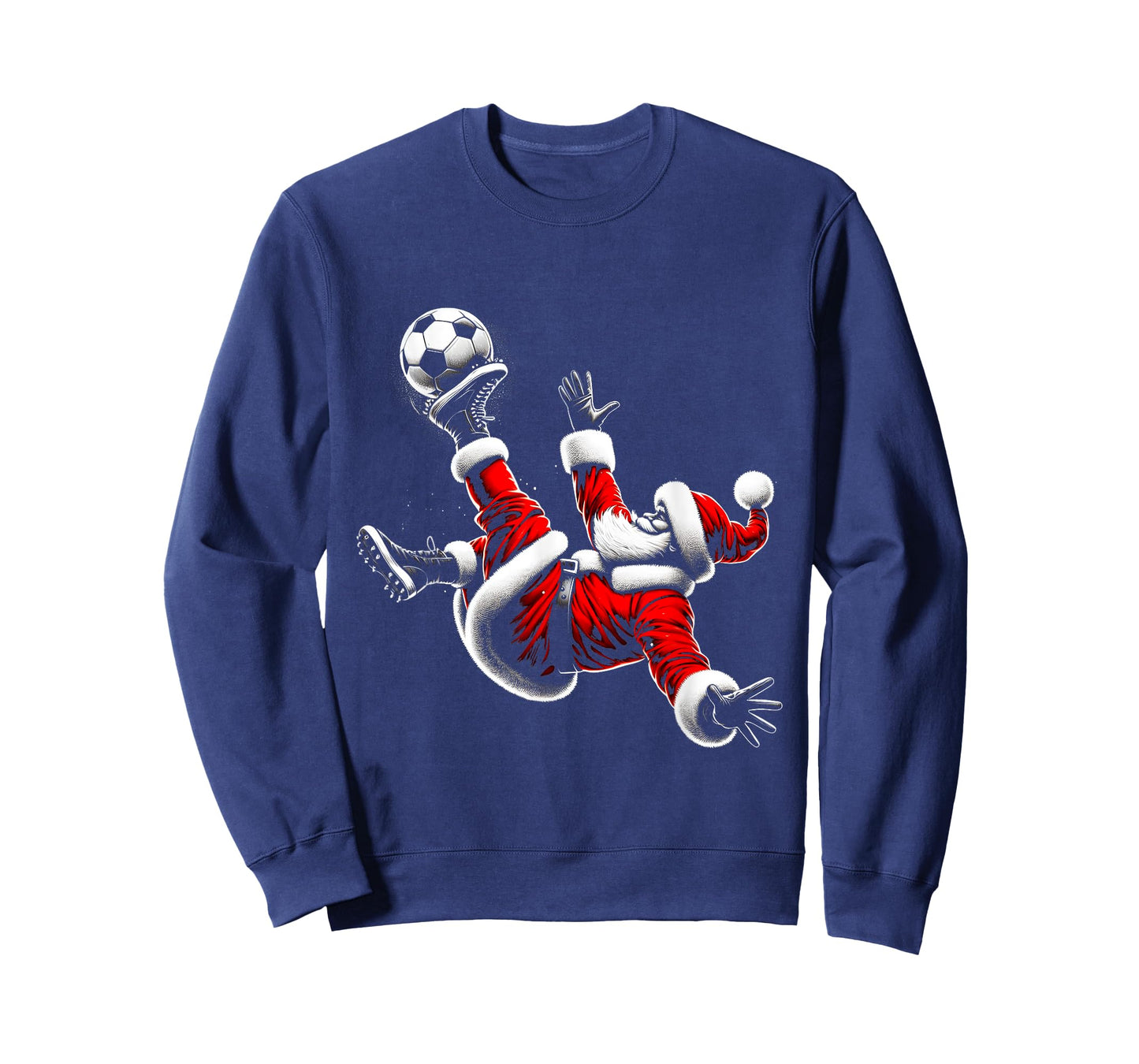 Christmas Santa Soccer Player Bicycle Kick Xmas Ball Sports T-Shirt