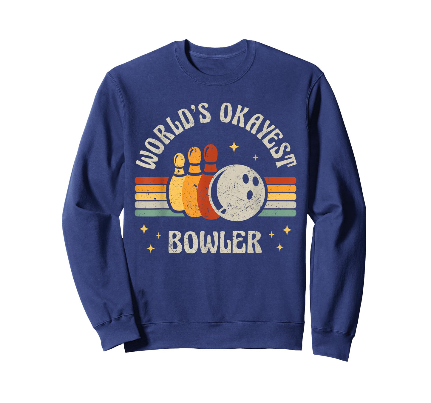 Funny Retro Bowling World's Okayest Bowler Vintage Bowler T-Shirt