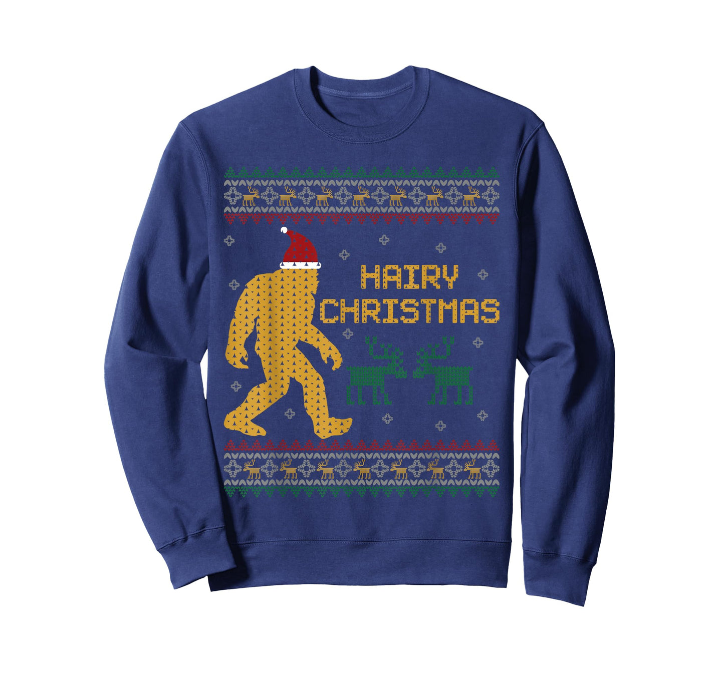 Hairy Christmas Bigfoot Ugly Christmas Sweater Sasquatch T-Shirt