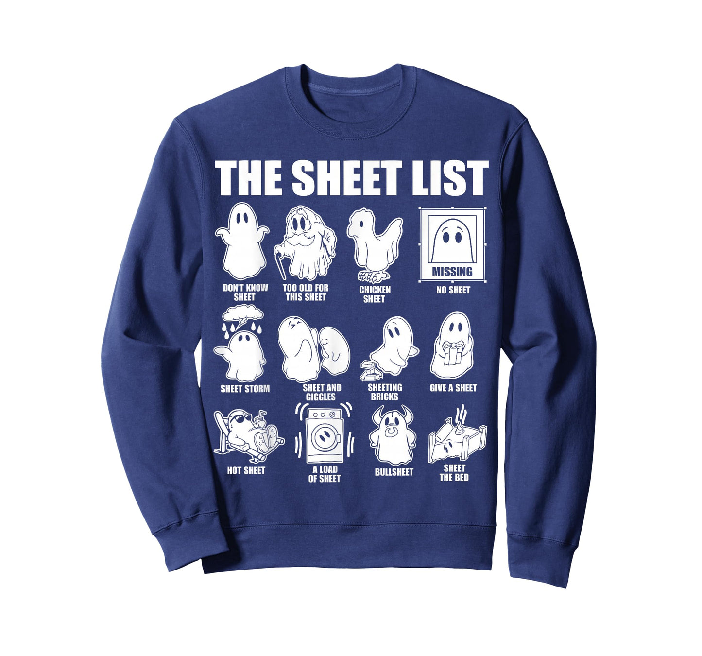 Halloween funny shirt Boo Sheet Halloween the sheet list T-Shirt