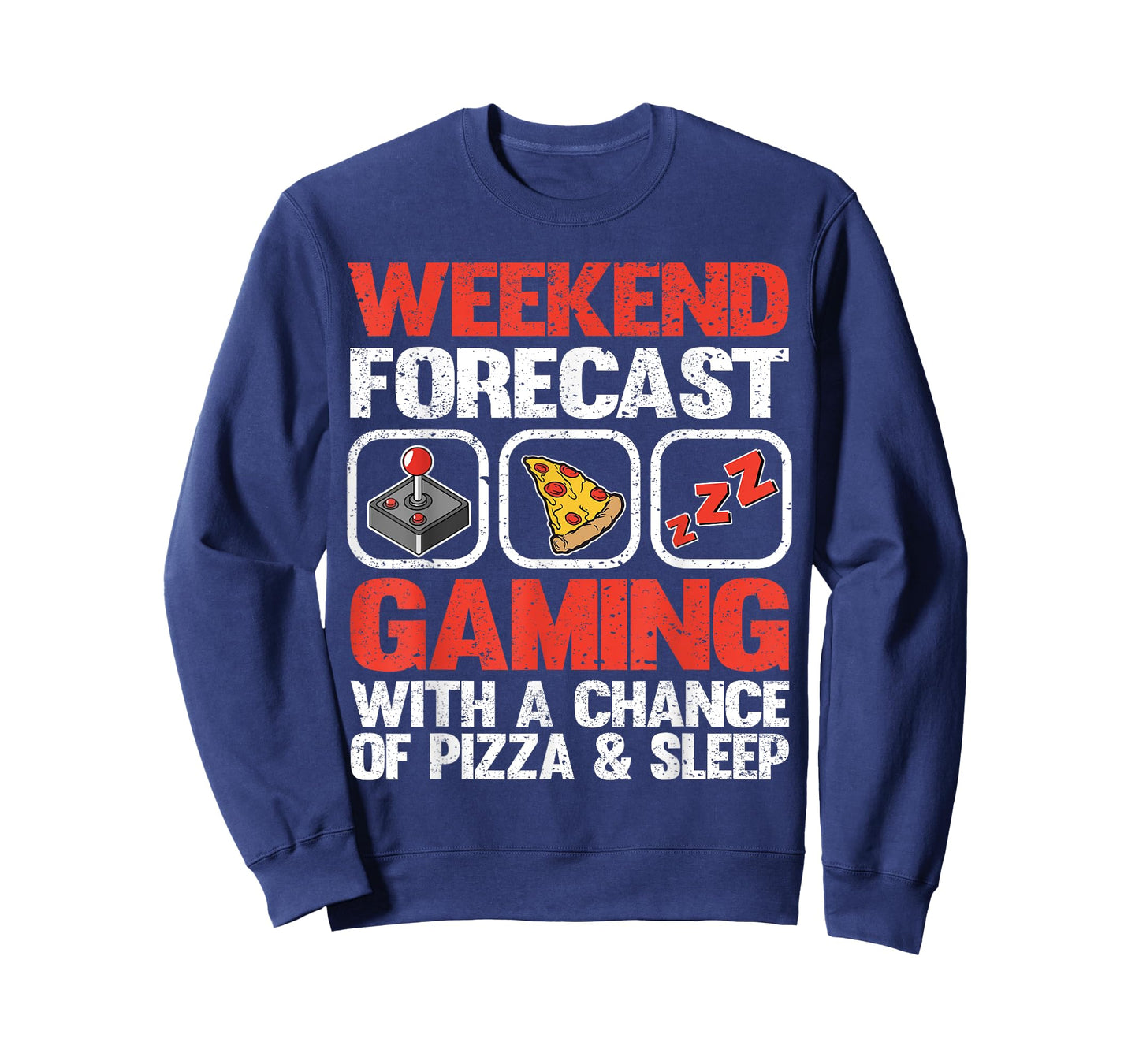 Weekend Forecast Gaming With A Chance of Pizza & Sleep Gamer T-Shirt