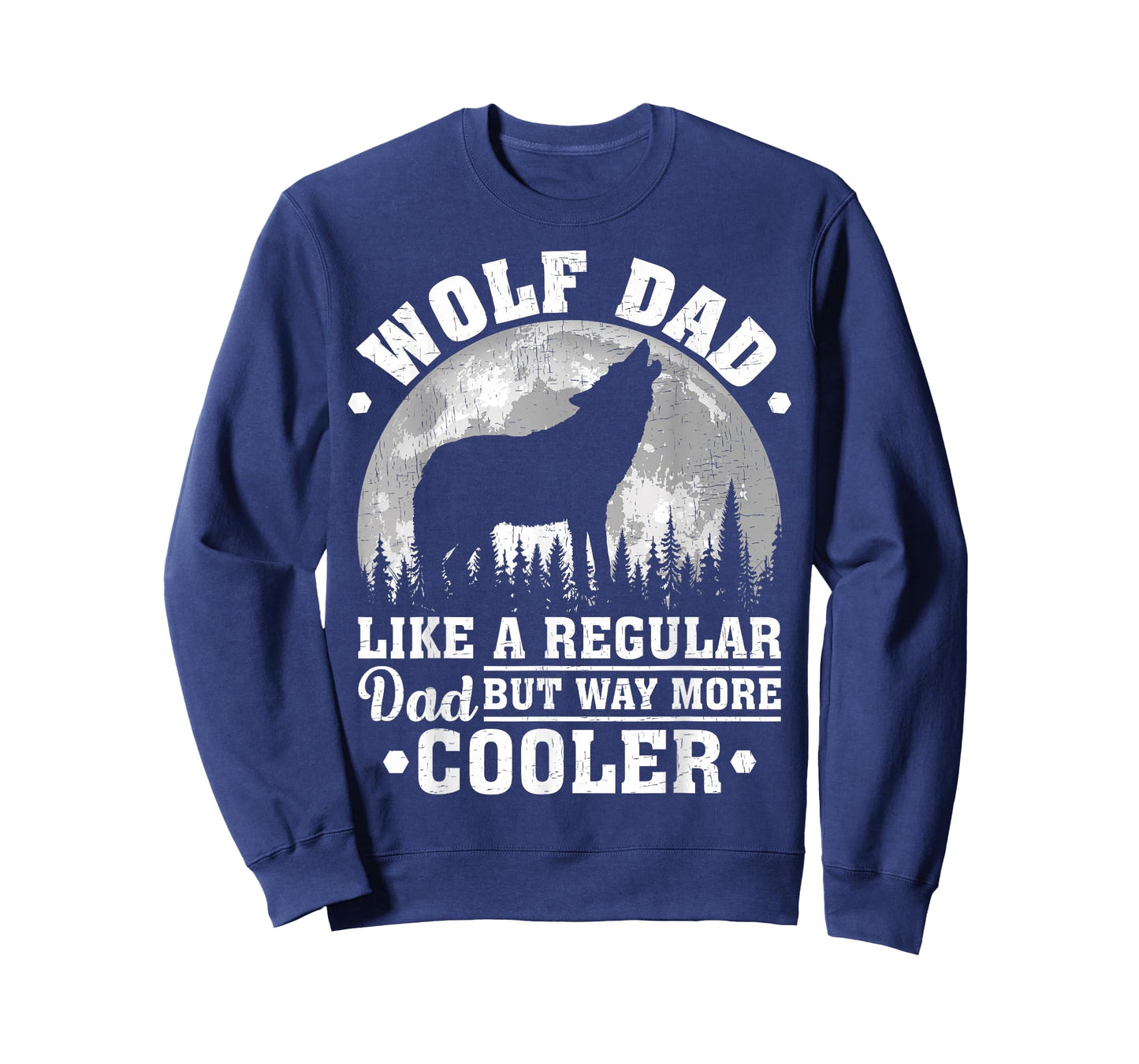 Wolf Dad Like A Regular Dad Funny Wolf Father's Day T-Shirt
