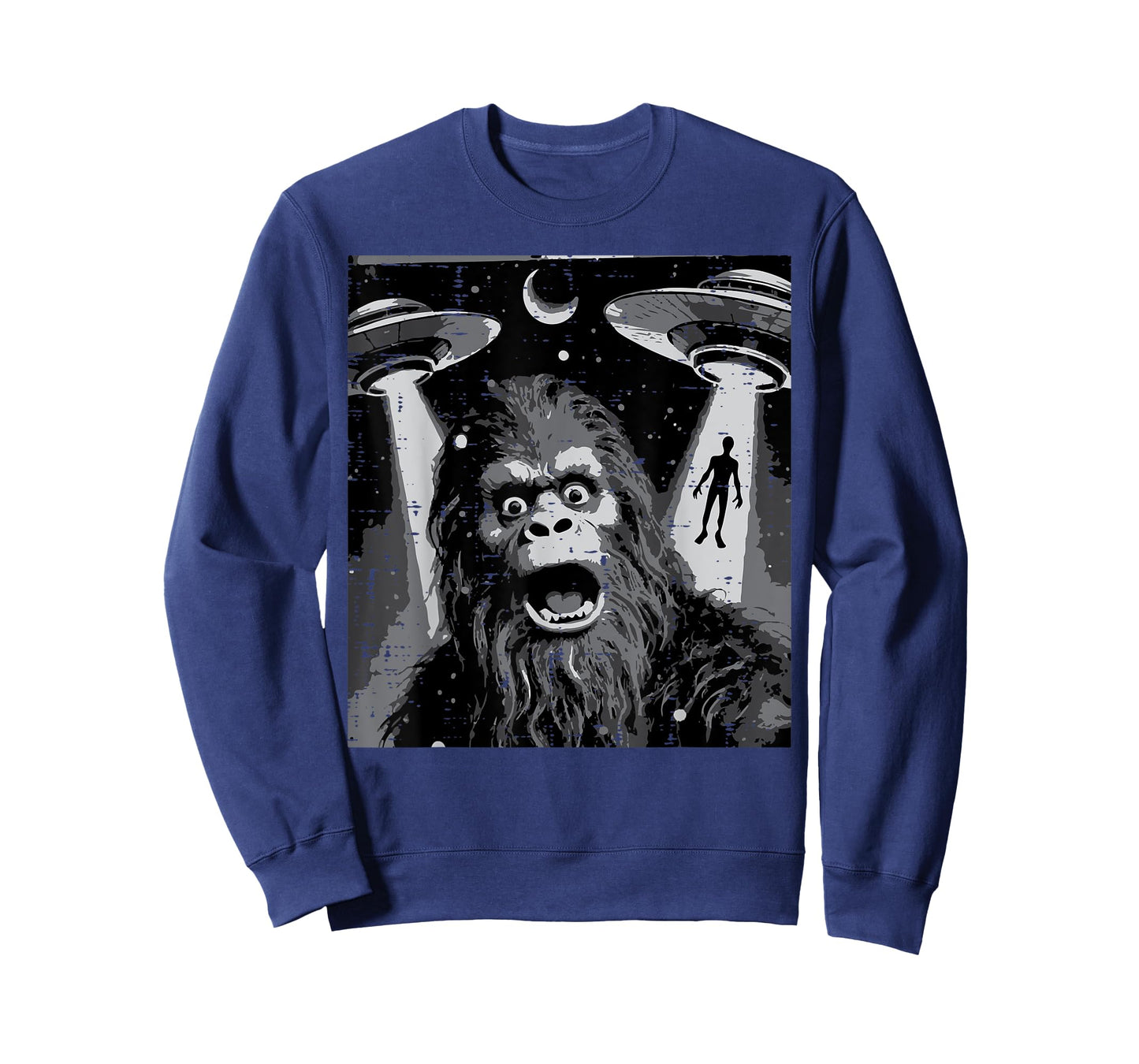 Bigfoot Ufo Alien Abduction Selfie Sasquatch Men Women Kids T-Shirt