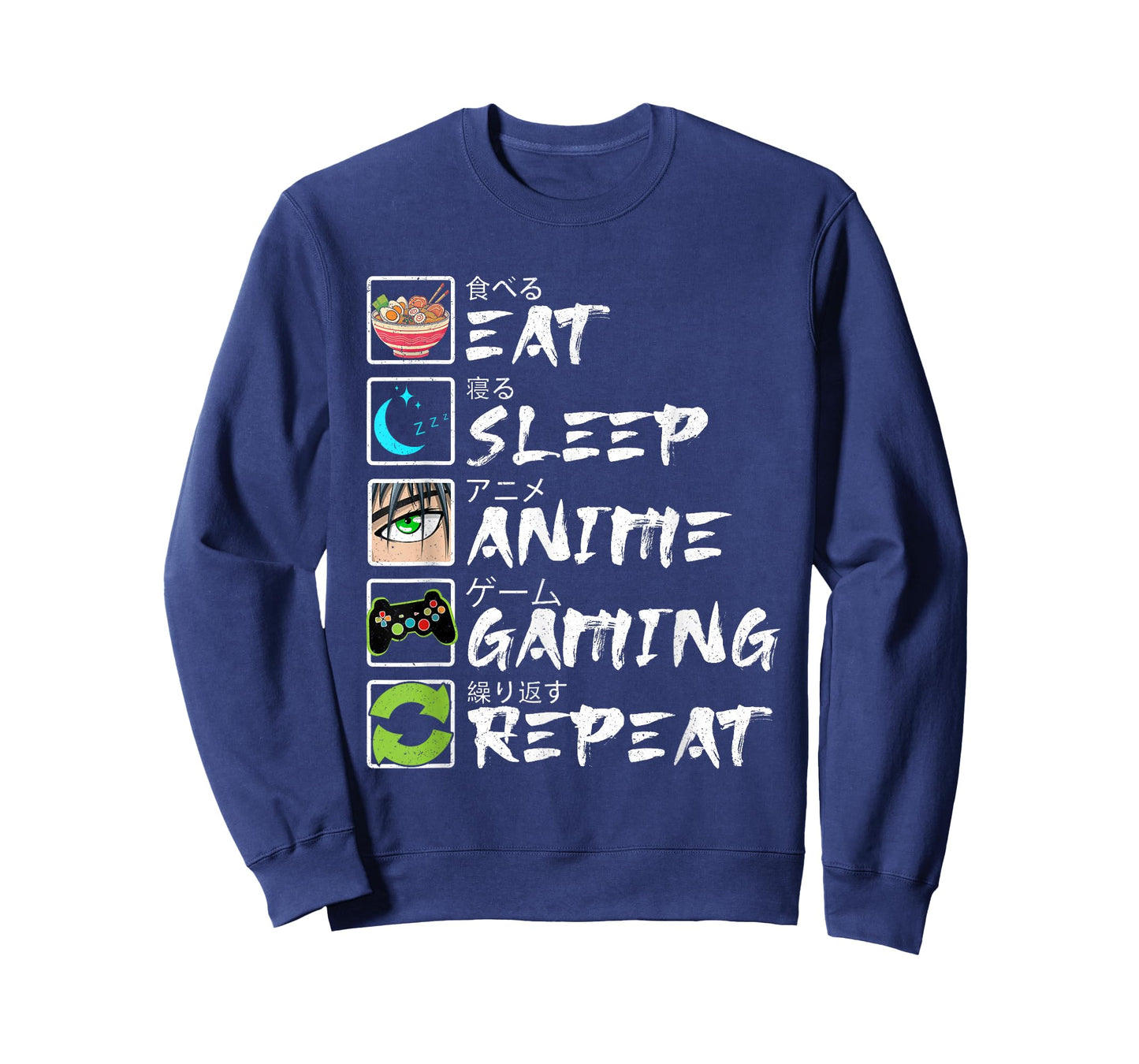 Eat Sleep Anime Gaming Repeat Gamer Men Teen Boy Gifts Anime T-Shirt
