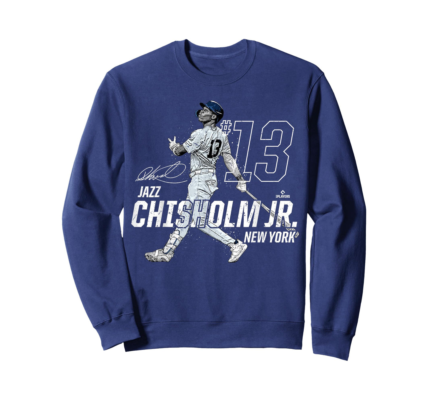 Dynamic Pose Jazz Chisholm Jr New York Baseball MLBPA T-Shirt