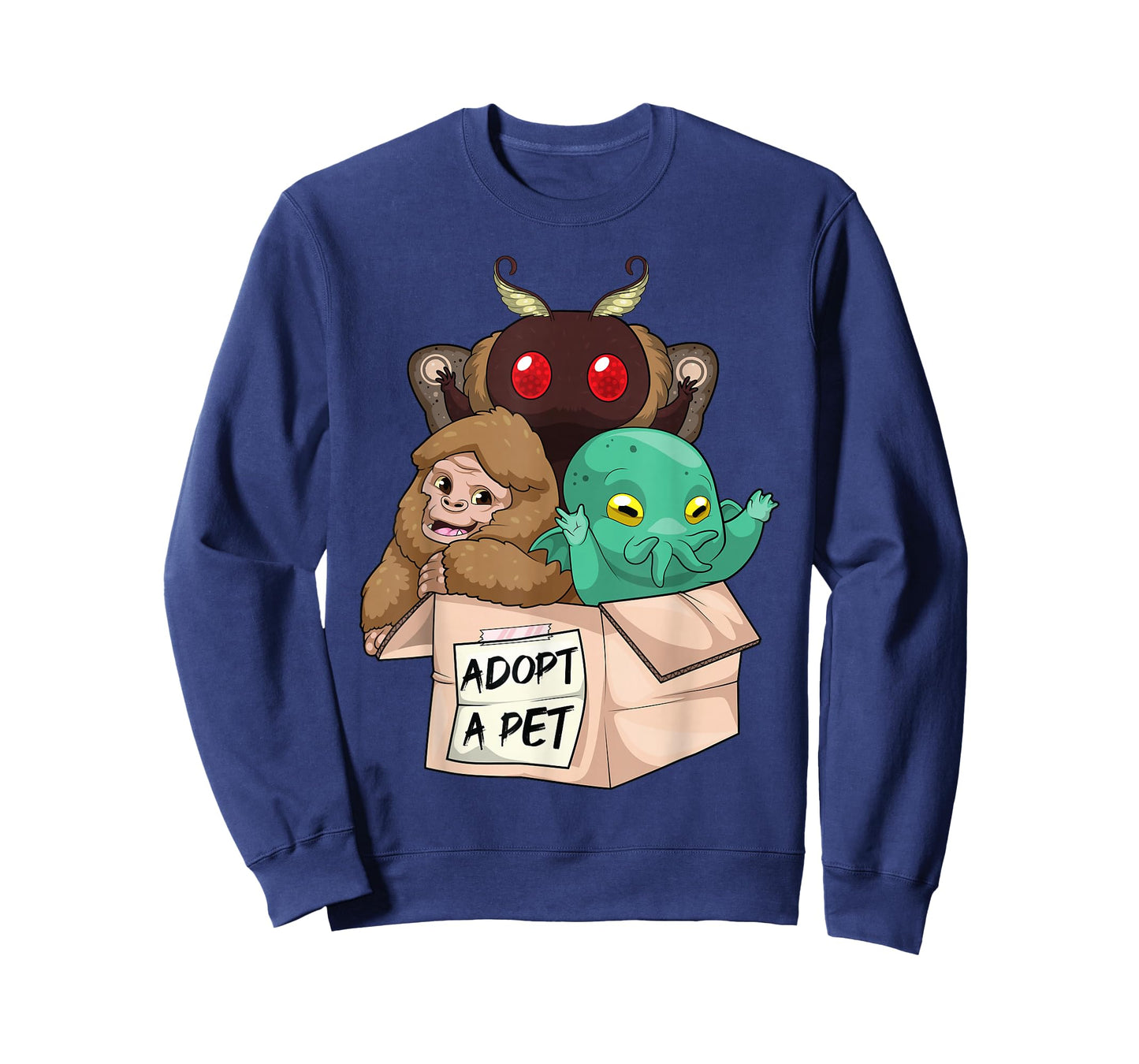 Adopt A Pet Shirt Creepy Monsters Bigfoot Mothman T-Shirt