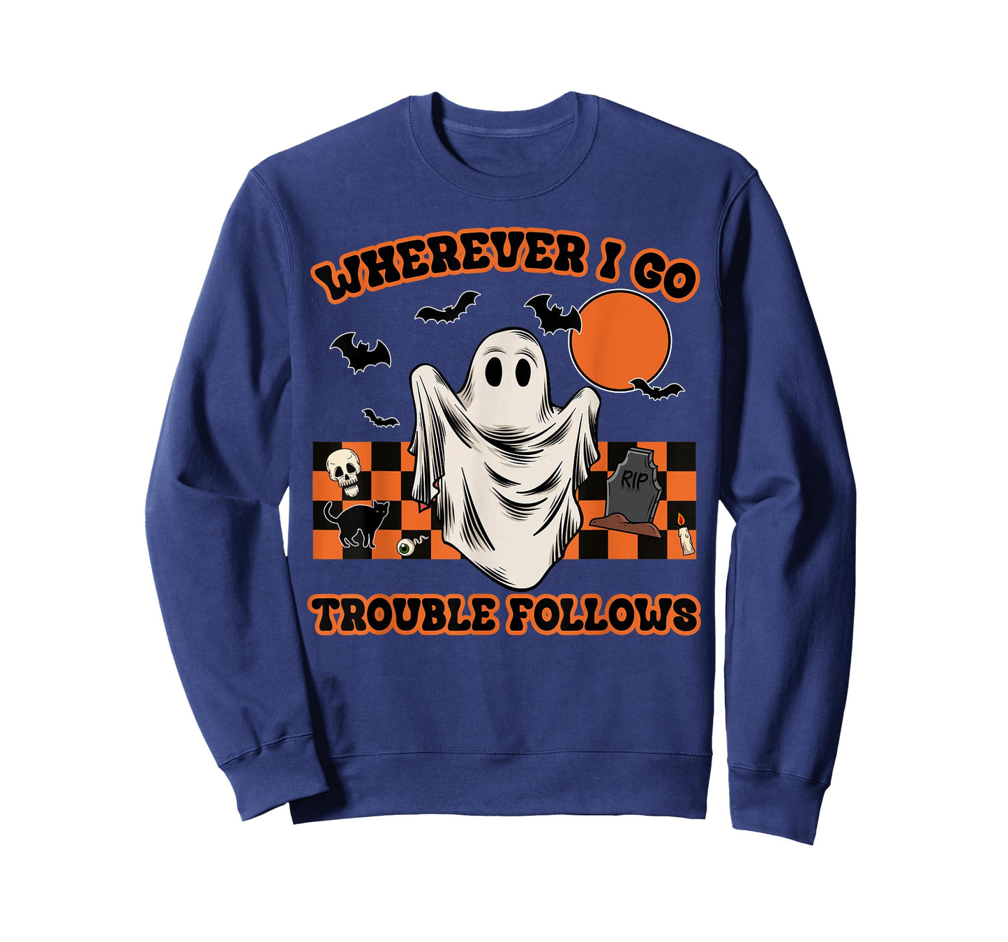 Wherever I Go Trouble Follows Funny Couple Halloween Costume T-Shirt