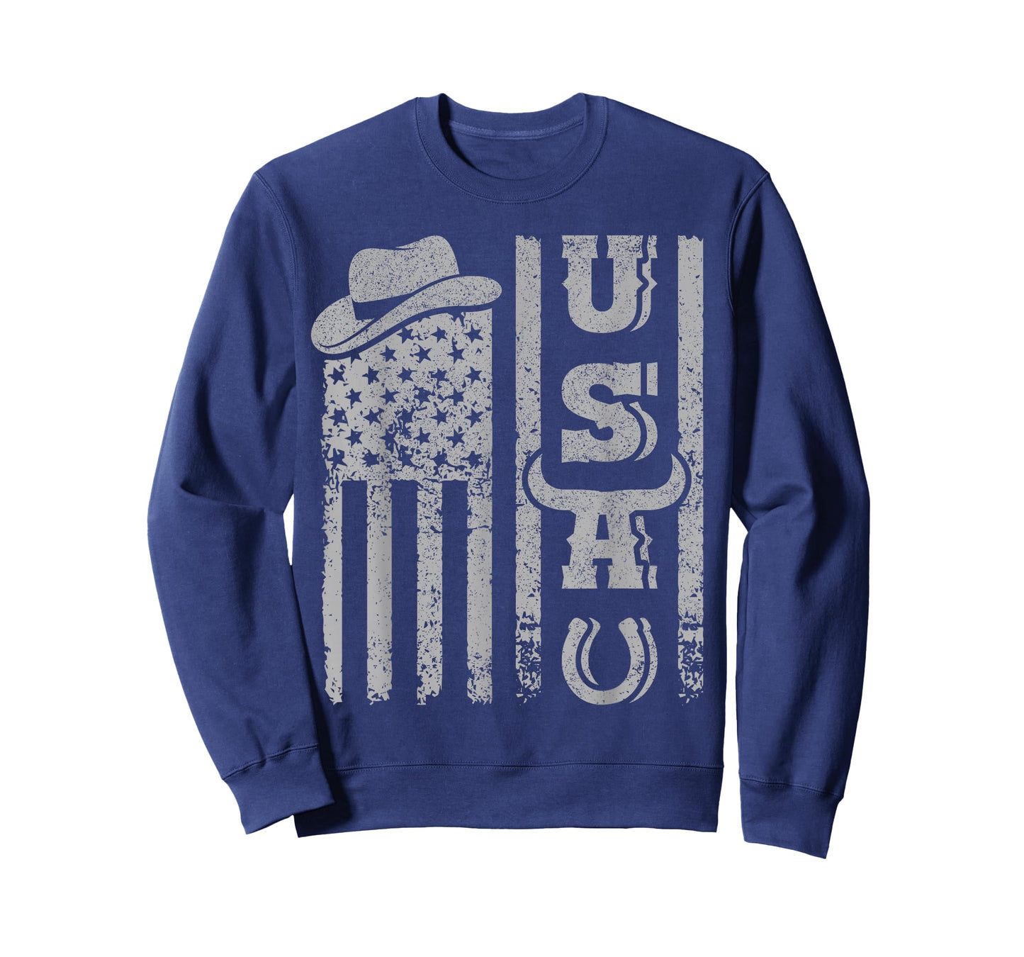 Western American Flag Cowboy Men Teen Boys Kids Southern USA T-Shirt