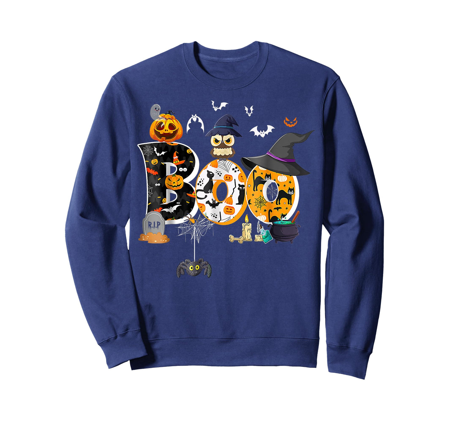 Boo Creepy Owl Pumpkin Ghost Funny Halloween Costume T-Shirt