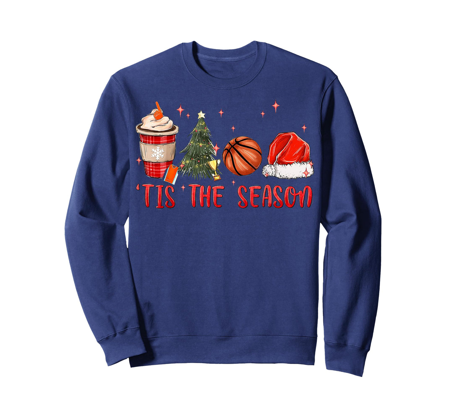 Tis The Season Basketball Christmas Matching Family Pajamas T-Shirt