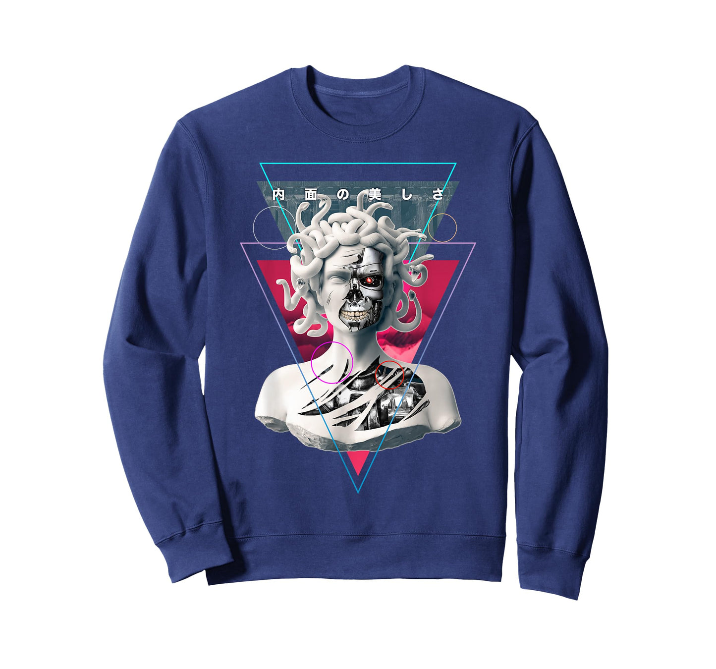 Vaporwave Cyborg Medusa Statue Aesthetic Art Japanese Otaku T-Shirt