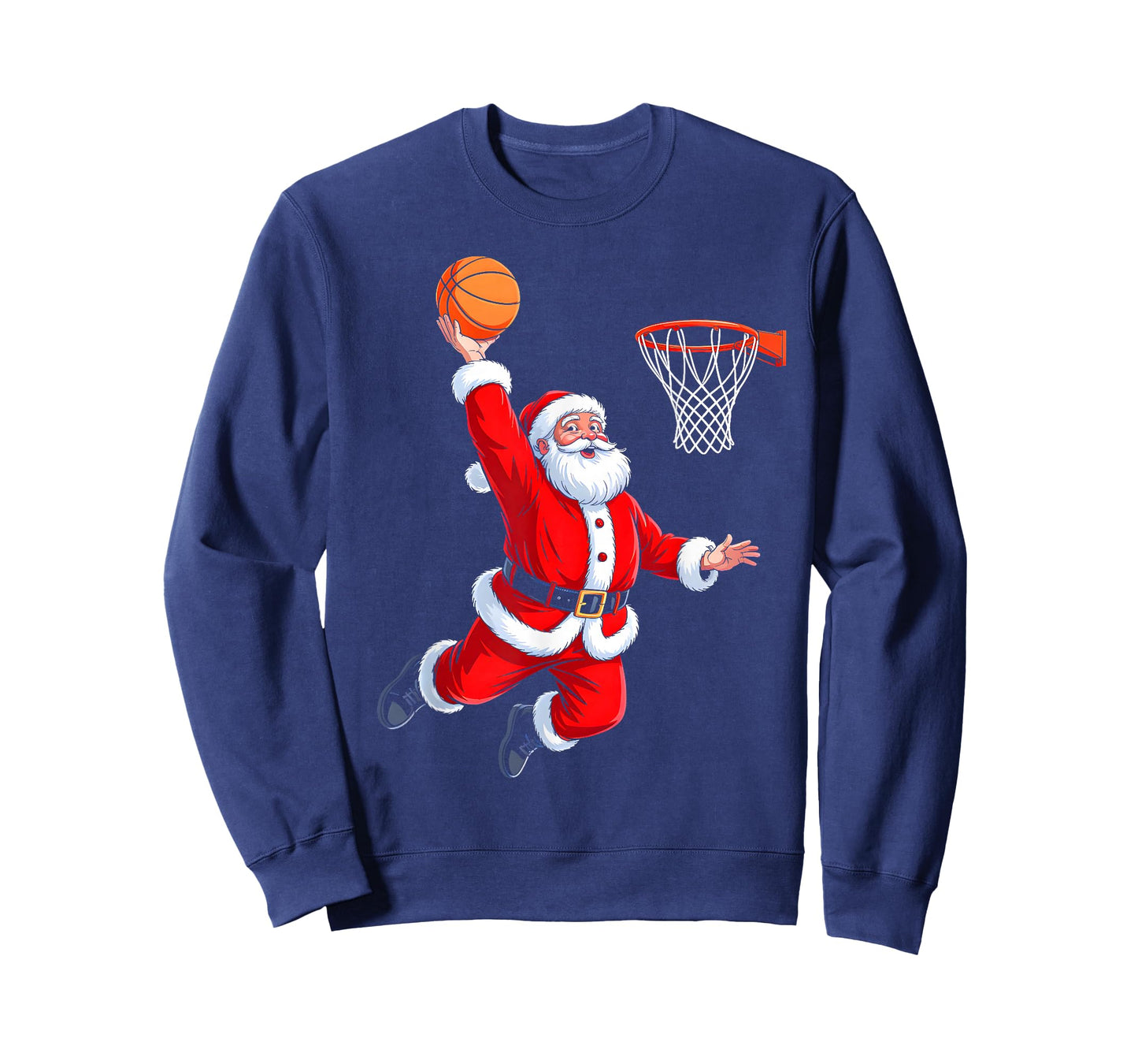 Santa Plays Basketball Christmas Sports Design for Men Boys T-Shirt
