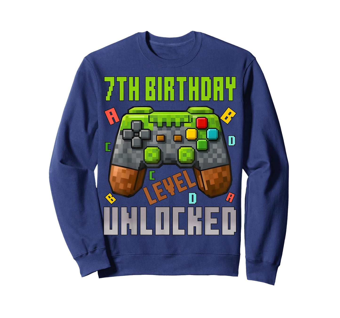 7th Birthday Boy Level 7 Unlocked Birthday Boy 7 Years Old T-Shirt