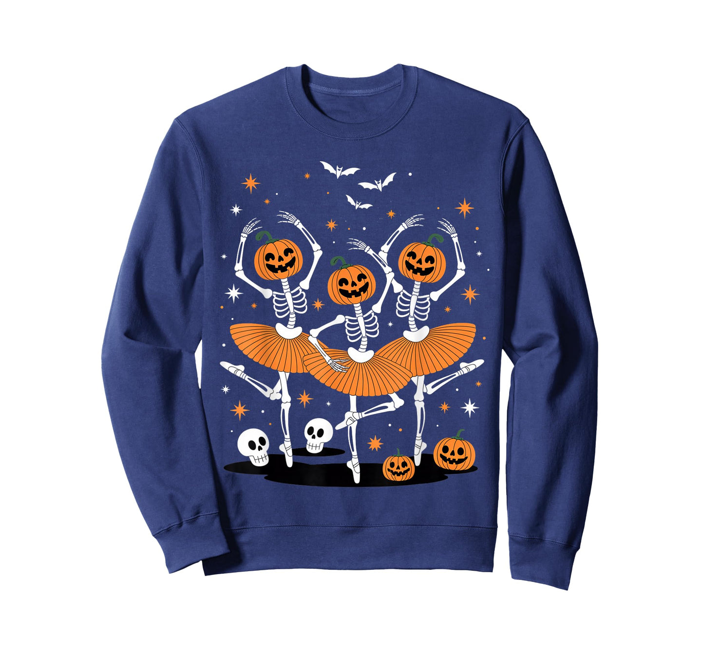 Skeleton Ballerina Ballet Dance Halloween Women Girl T-Shirt