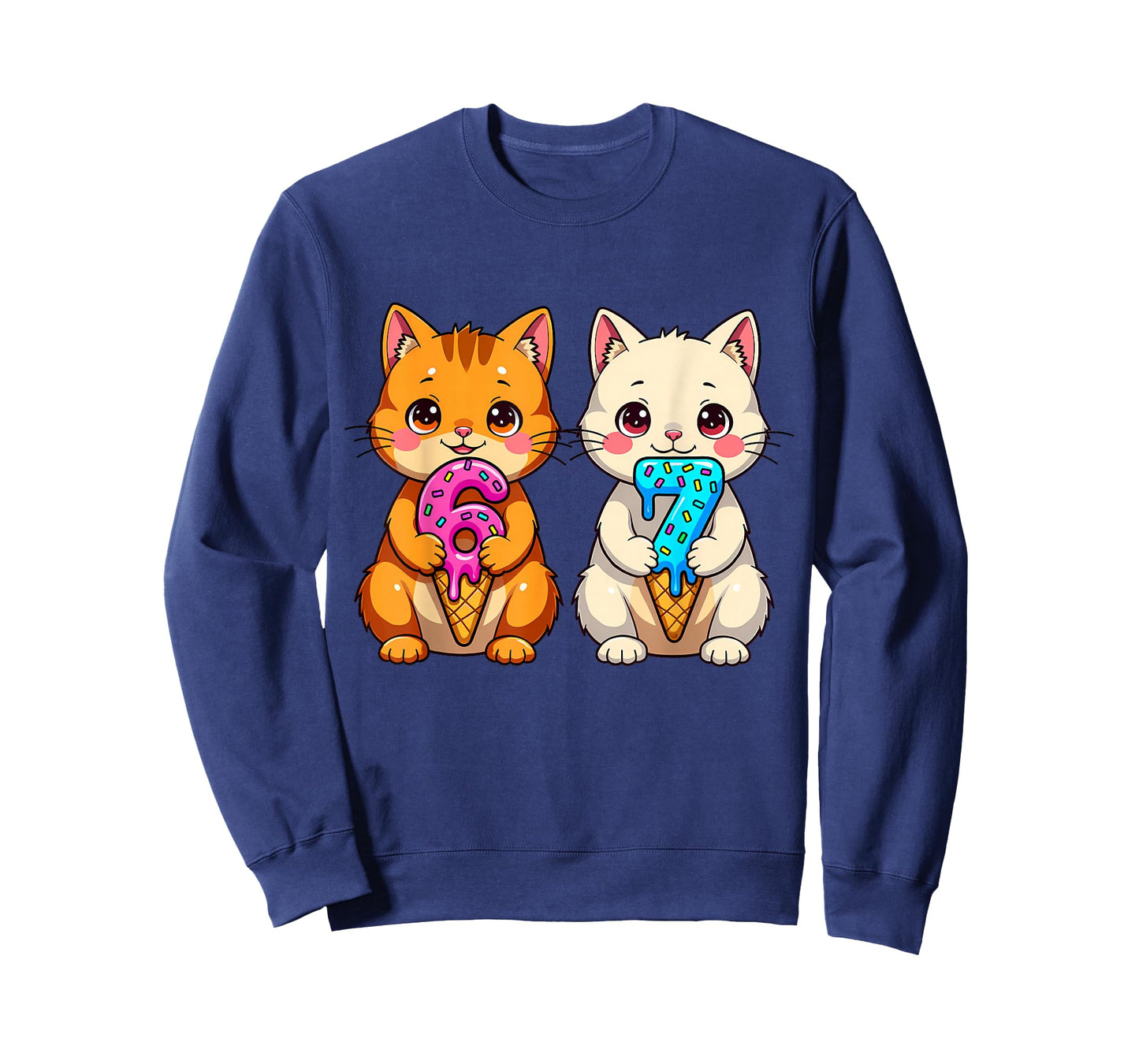 Cute Kawaii Cats Neko 67 Drip Meme Funny Six Seven T-Shirt