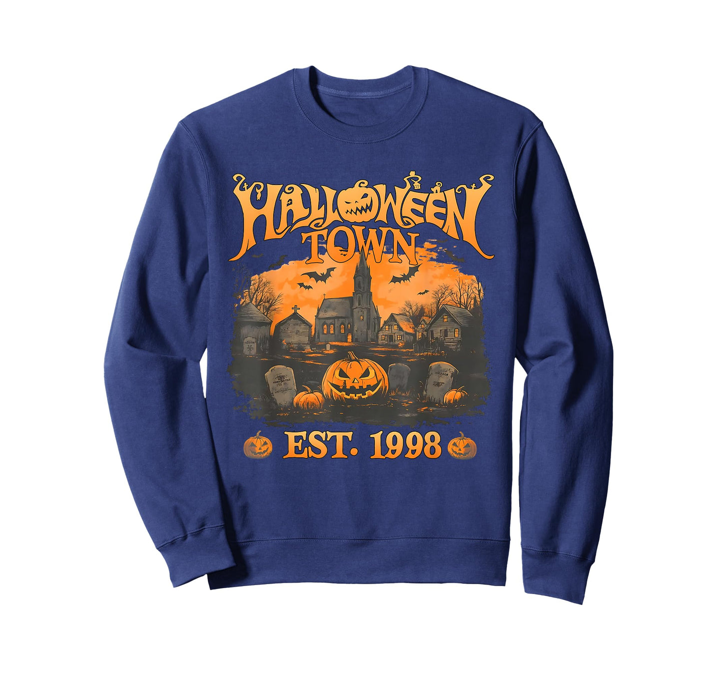 Halloween Town Est 1998 Vintage Spooky Pumpkin Ghost Gifts T-Shirt