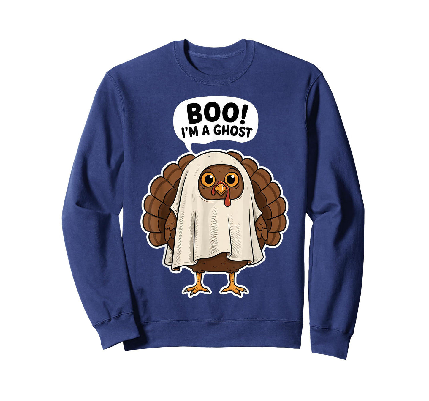 Thanksgiving Ghost Turkey Disguise Funny Halloween T-Shirt