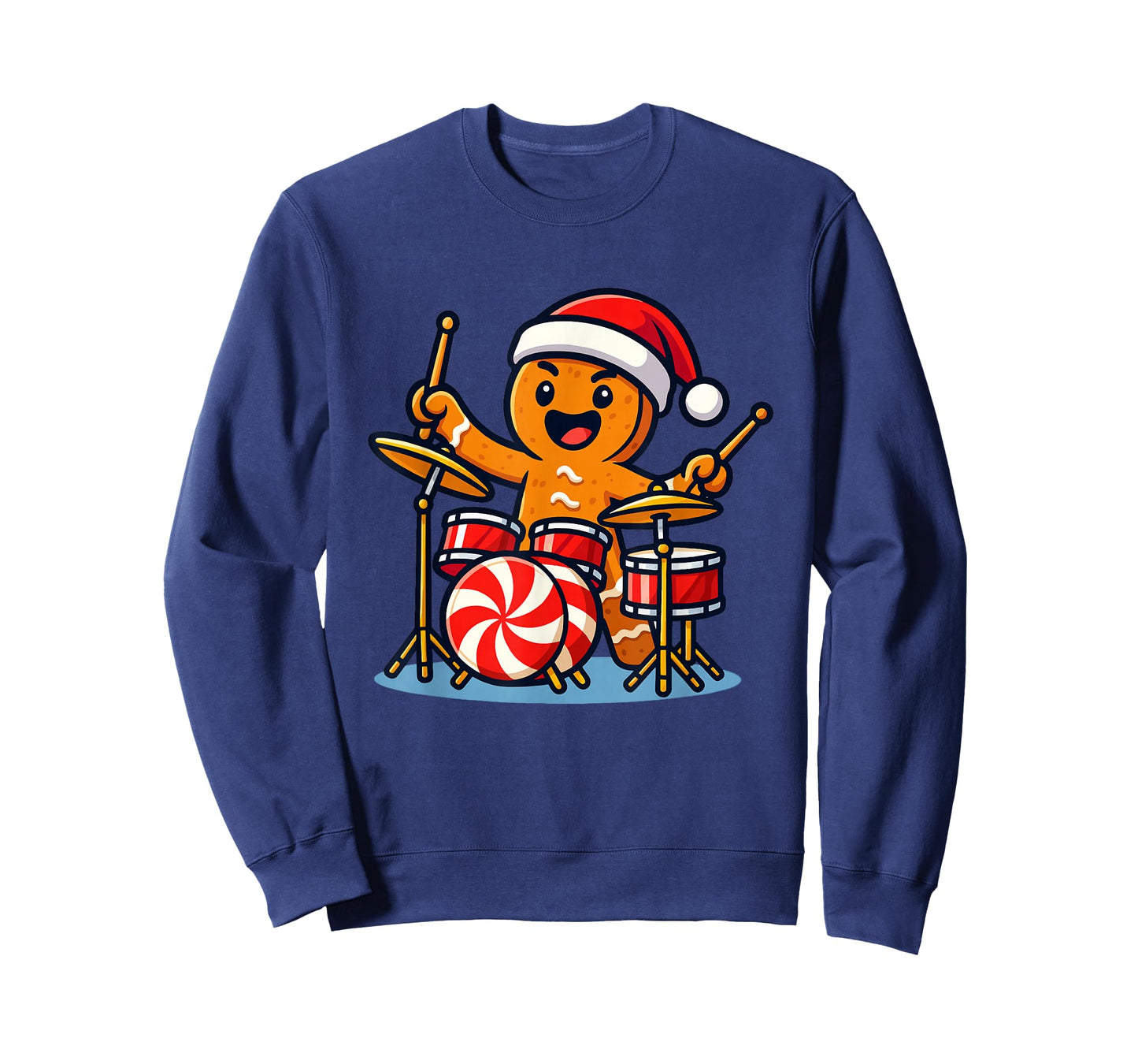 Gingerbread Man Playing Drums T-Shirt