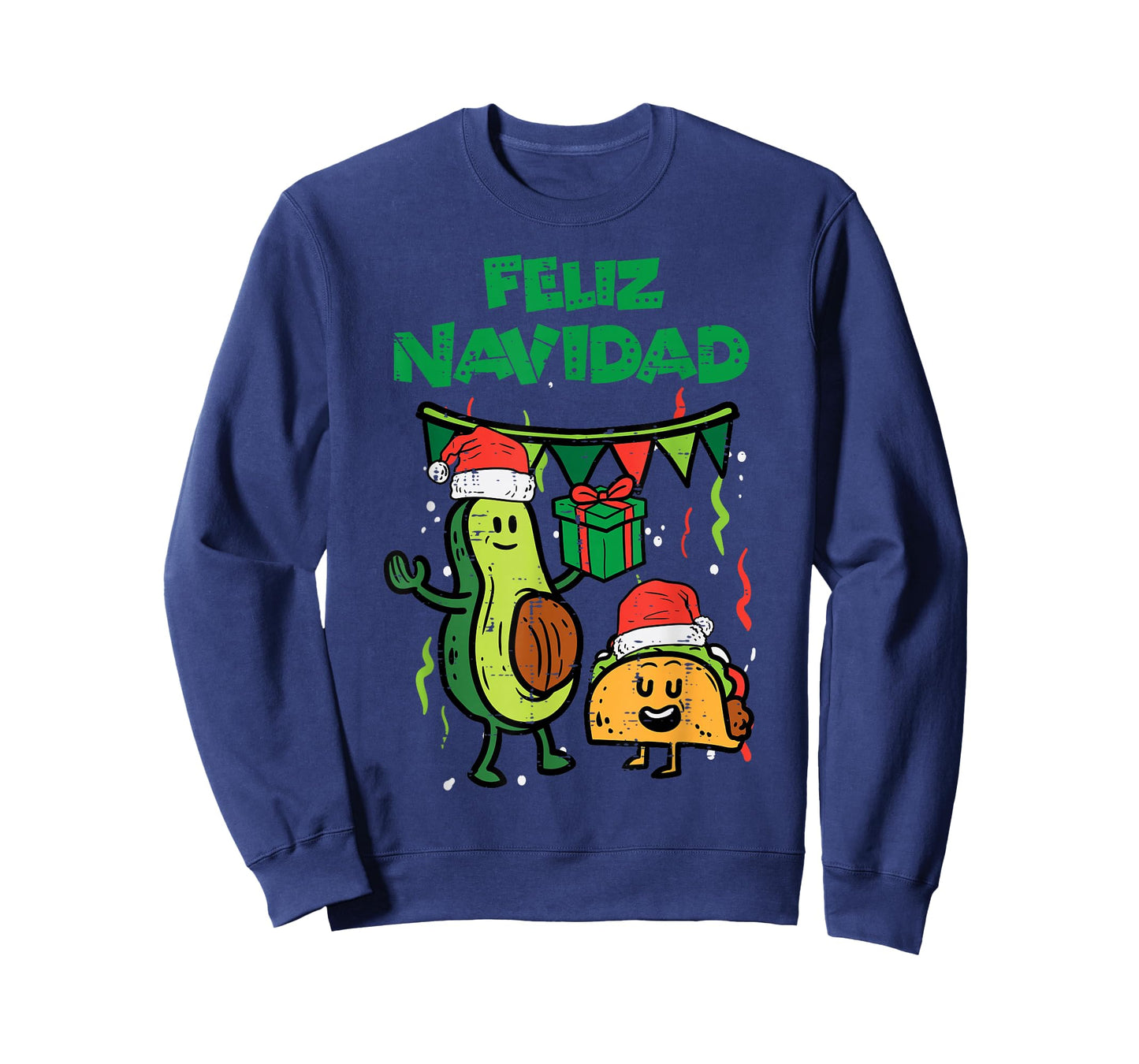 Feliz Navidad Avocado Tacos Mexican Christmas Men Women Kids T-Shirt