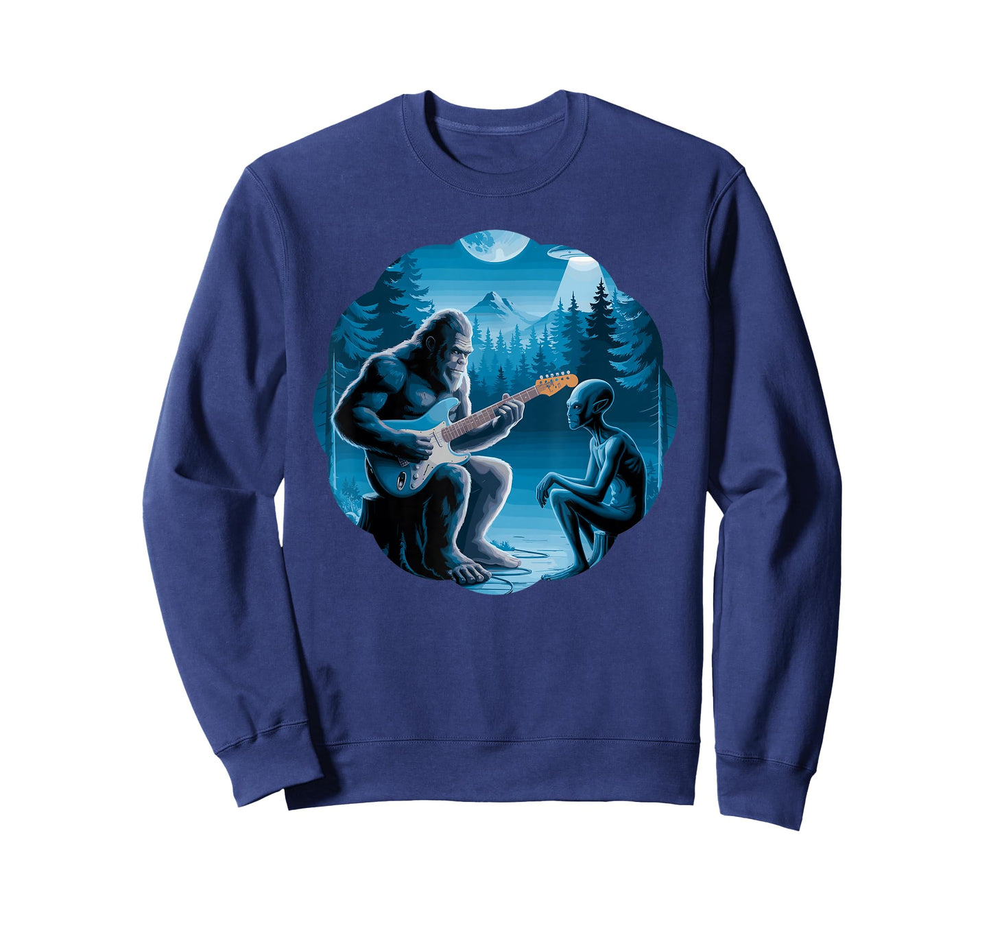 Alien & Bigfoot, Guitar & Guitar Lovers T-Shirt
