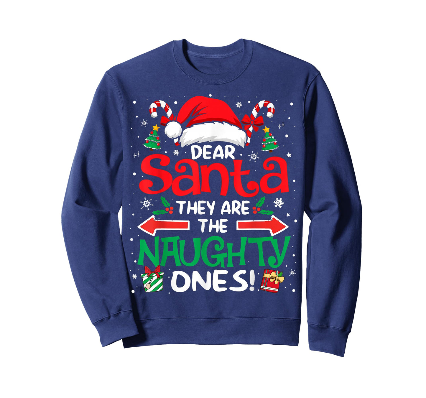 Dear Santa They are The Naughty Ones Funny Christmas T-Shirt