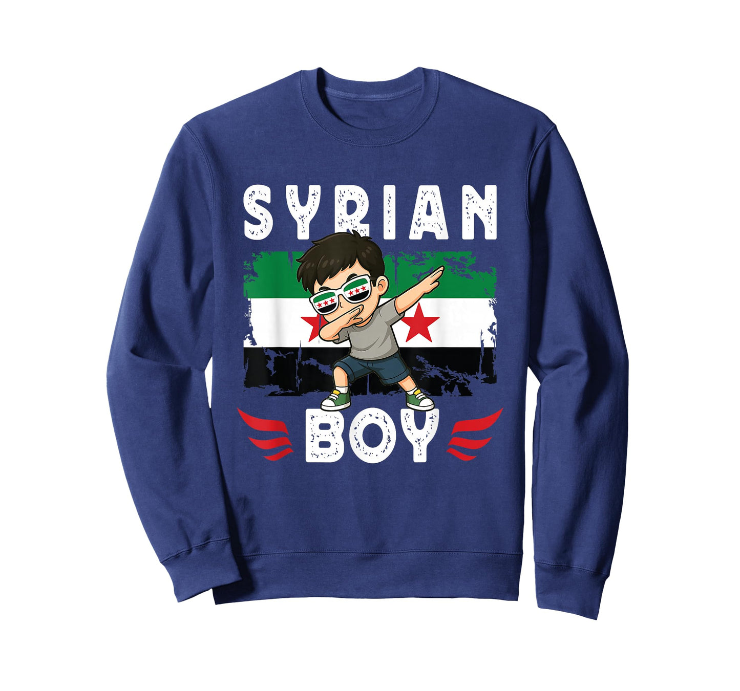 Proud Syrian Boy Dab Pose Syrian Son Guy Syria Flag T-Shirt