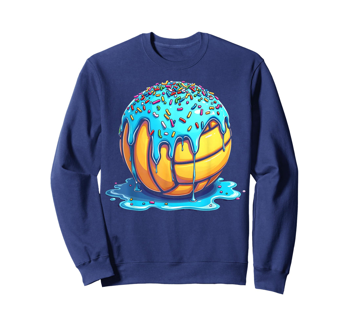 Volleyball Drip Girls Ice Cream Drip Sprinkles Summer Sports T-Shirt