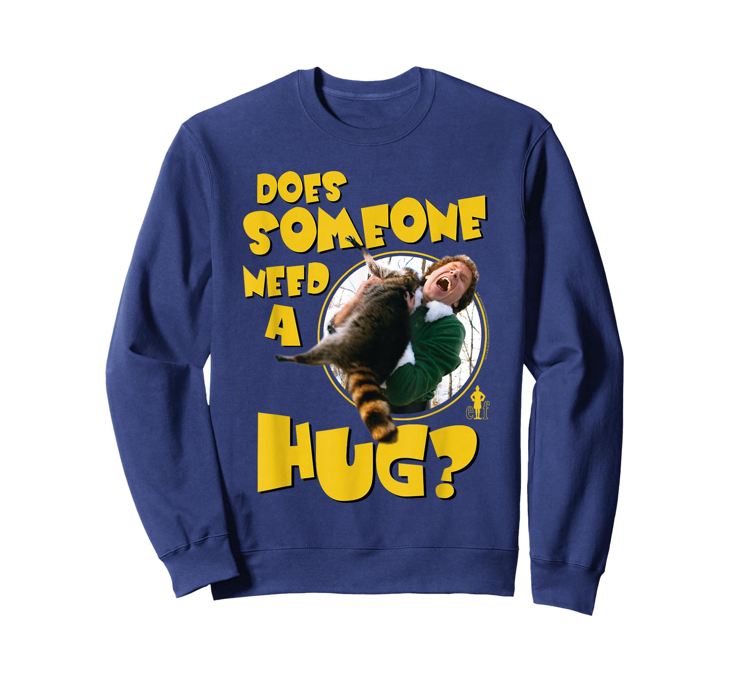 Elf Need a Hug Raccoon Attack Funny Christmas Movie T-Shirt