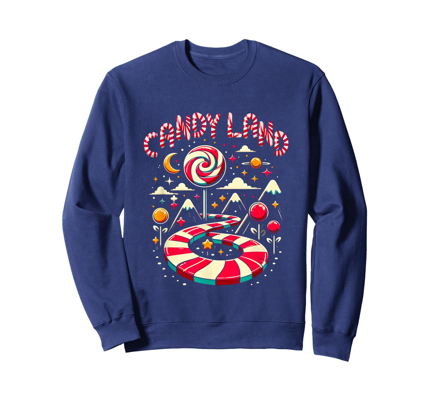 Xmas Candy Land Rainbow Trail Candy Cane Merry Christmas T-Shirt