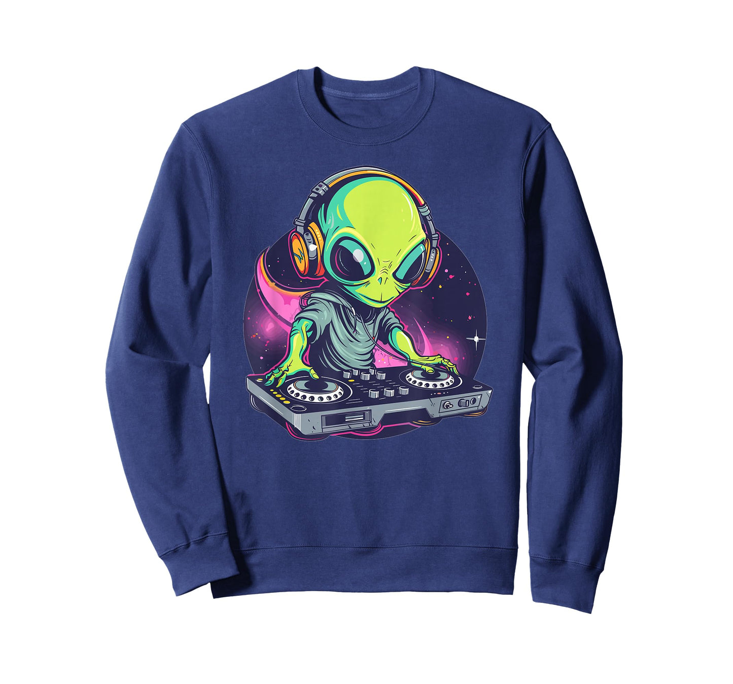 Cartoon Alien DJ T-Shirt
