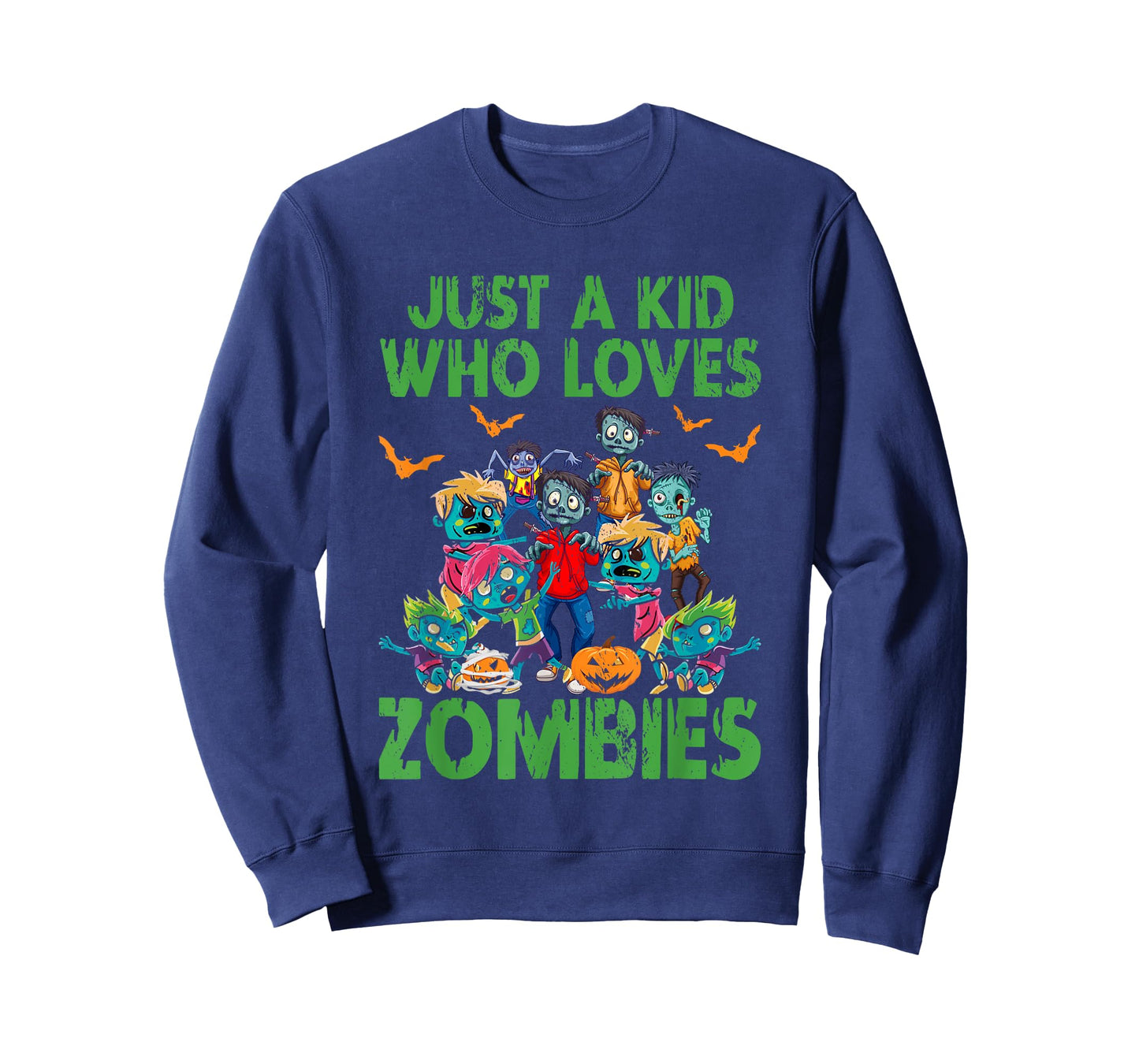 Just A Kid Who Loves Zombies Halloween Zombie Enthusiast T-Shirt