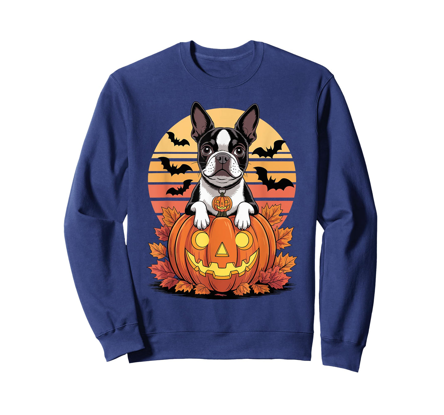 Halloween Retro Boston Terrier T-Shirt