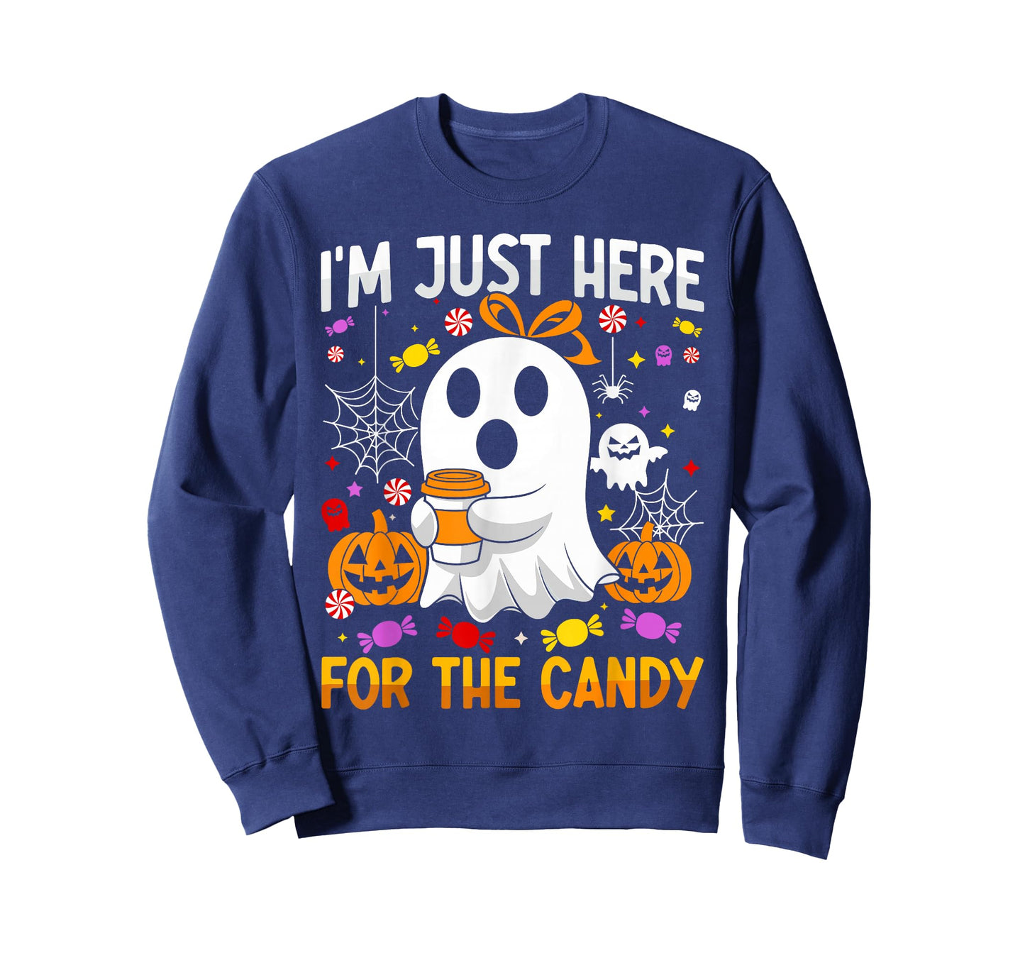 I'm Just Here for the Candy Halloween Pun Lollipop T-Shirt