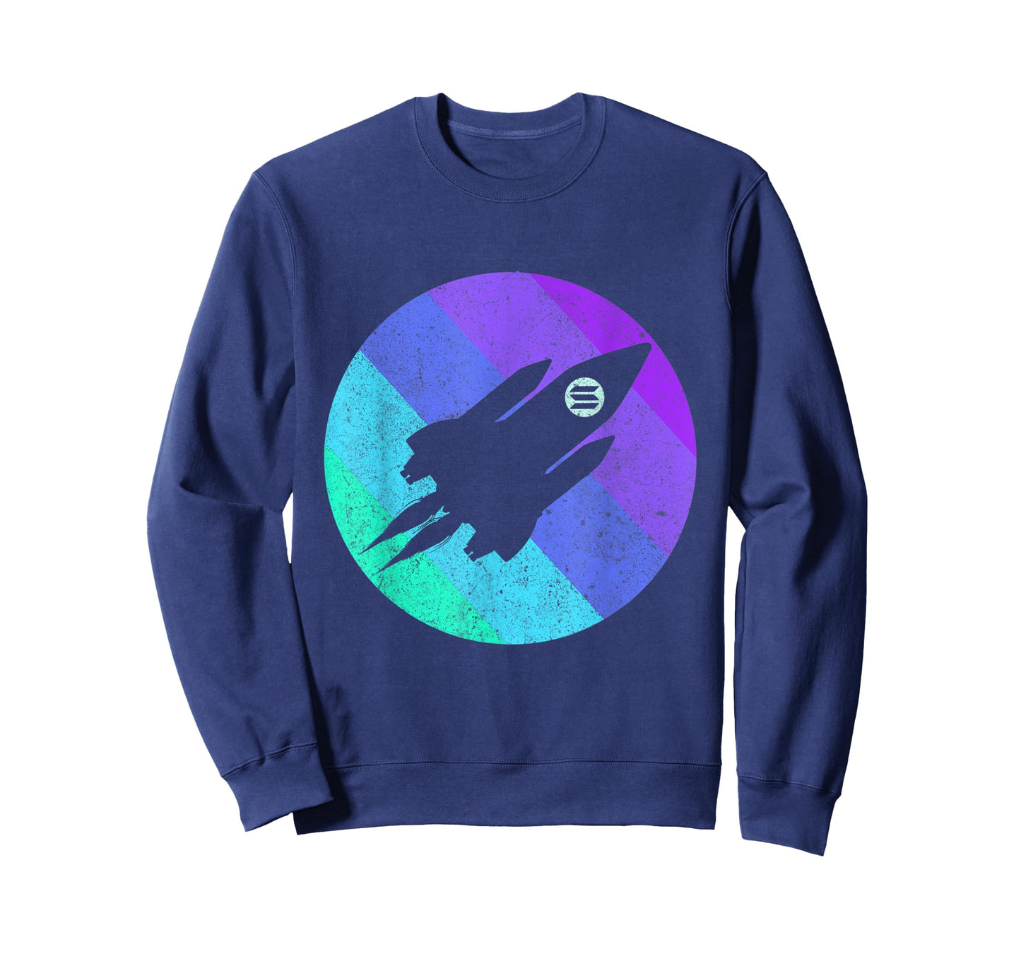 Solana To The Moon SOL Crypto Coin Spaceship | Retro Solana T-Shirt