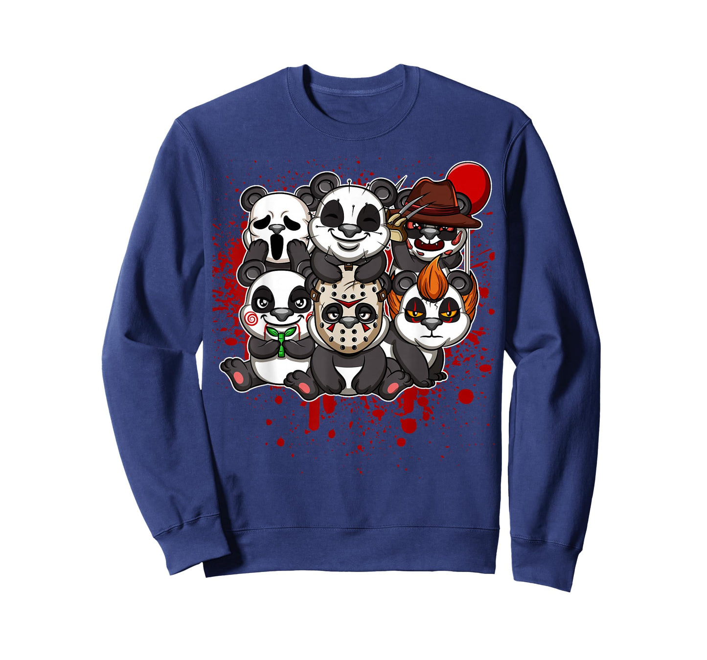Favorite Classic Horror Movie Characters Animals - My Little Horror Crew - Halloween Pandas T-Shirt