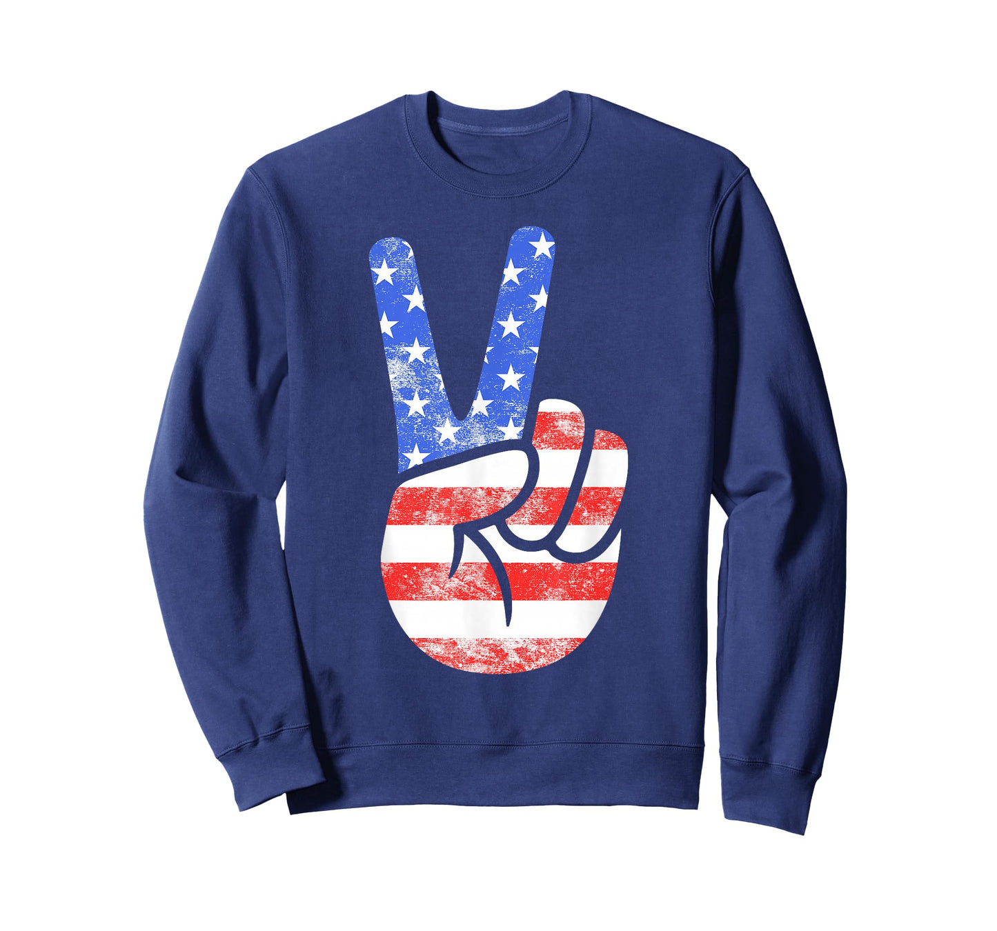 American Flag Peace Sign Hand Shirt USA 4th Fourth of July T-Shirt