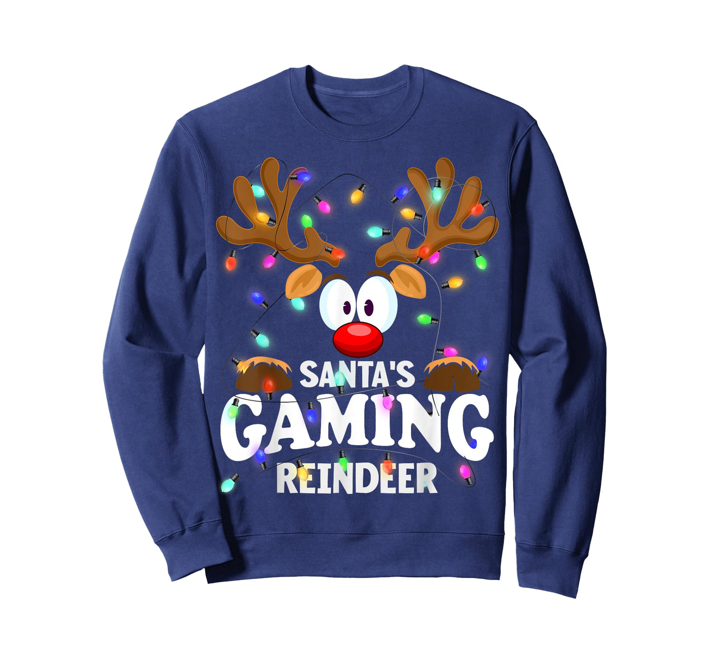 Christmas Men Women Santa's Gaming Reindeer T-Shirt