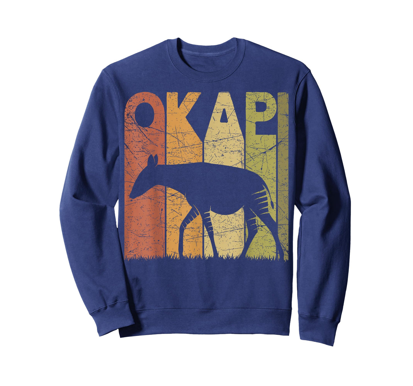 Okapi Vintage Forest Giraffe Okapi Retro Zoology T-Shirt
