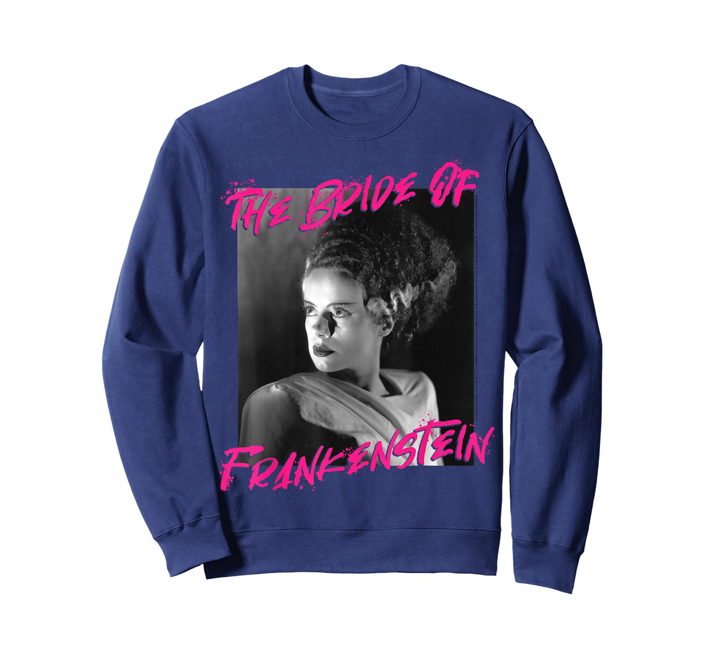 Universal Monsters The Bride Of Frankenstein Paint Splatter T-Shirt