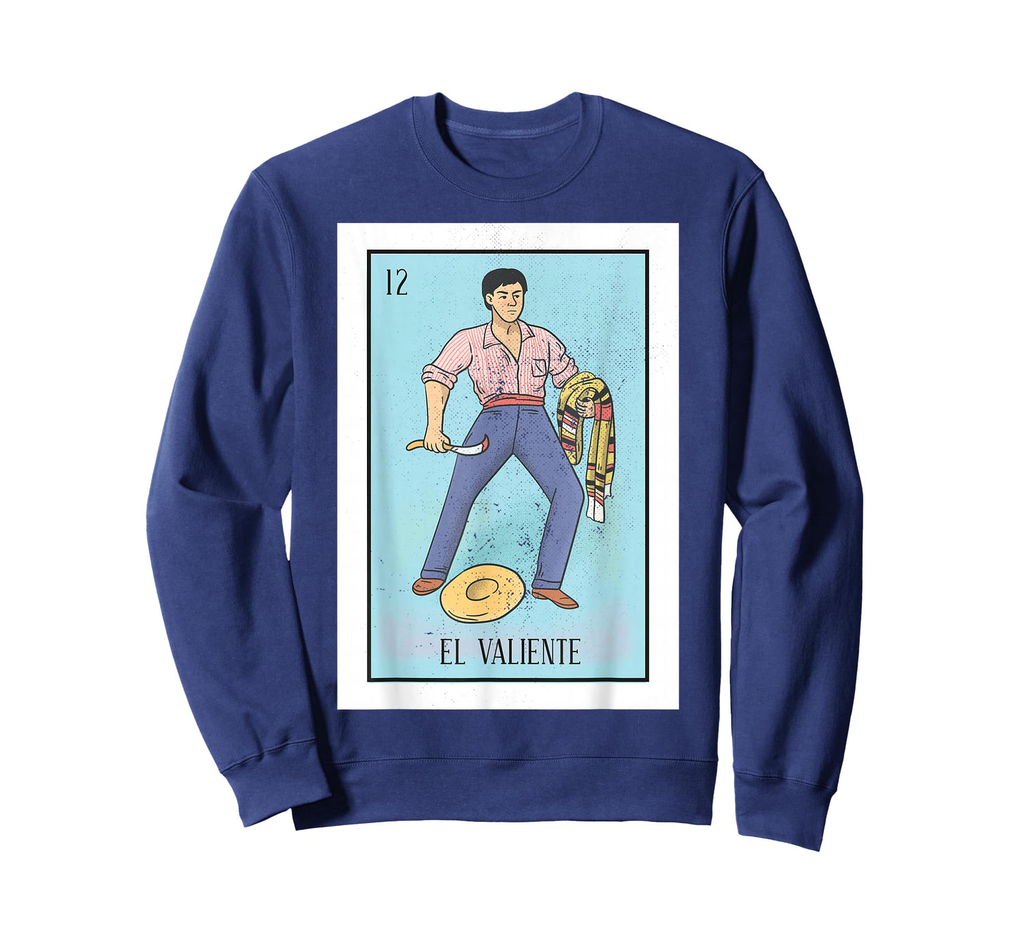 Retro El Valiente Mexican Lottery Bingo Game The Brave Card T-Shirt