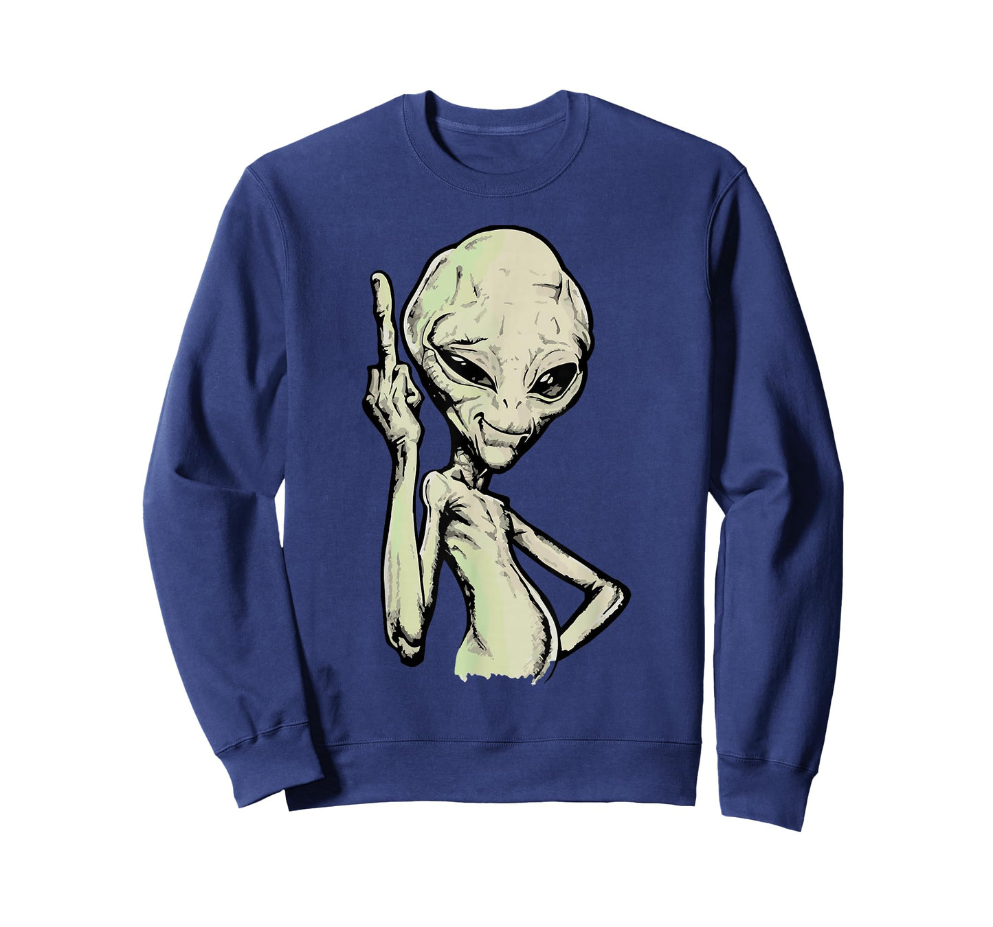 Alien Middle Finger Adult Humour Funny Novelty T-Shirt