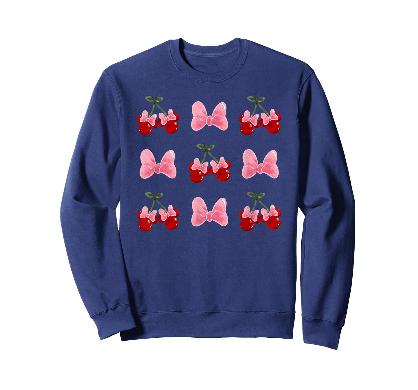Disney Minnie Mouse Cherries And Pink Bows Collage T-Shirt