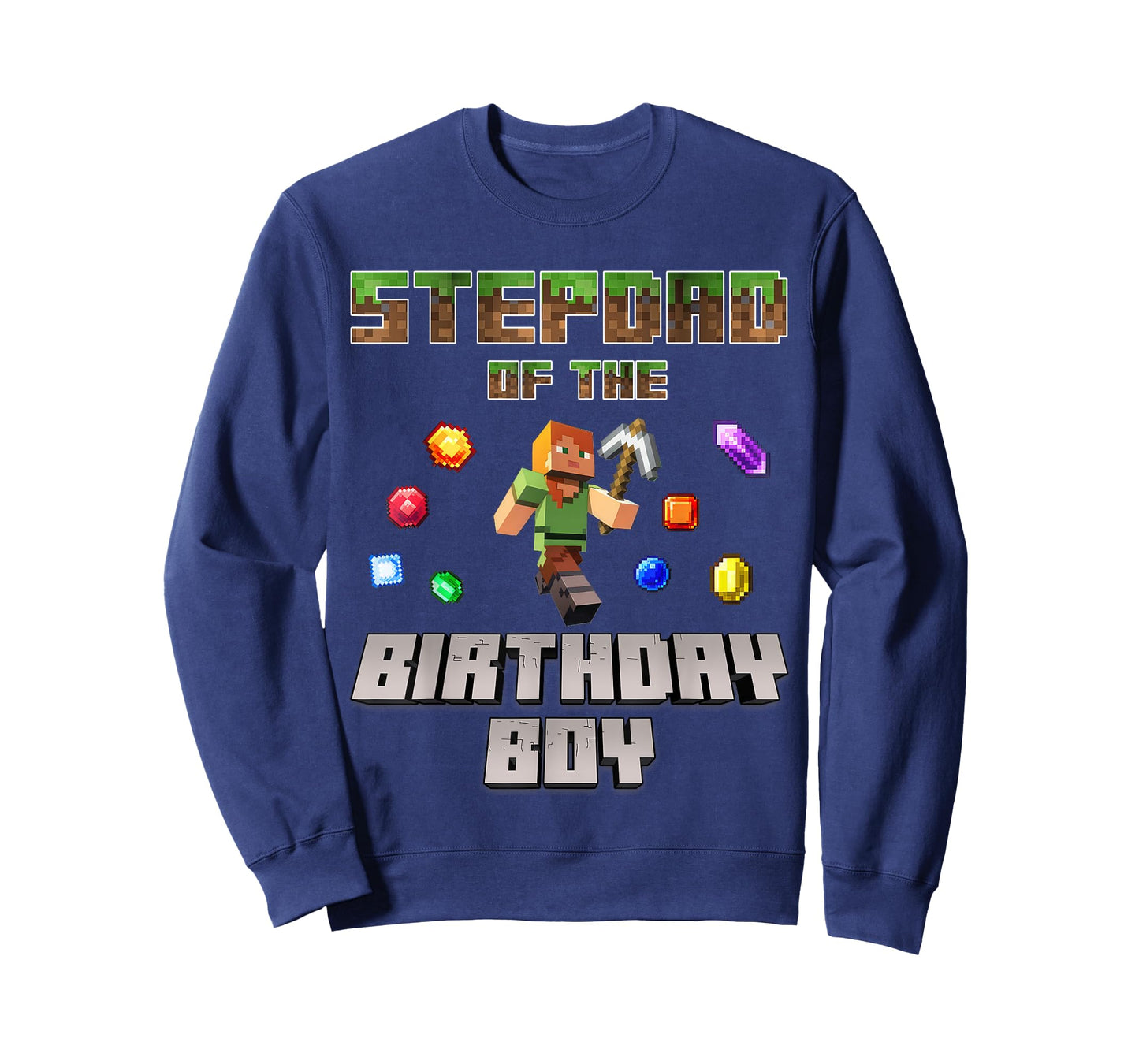 Stepdad Of The Birthday Boy Video Gamer Pixel Number T-Shirt