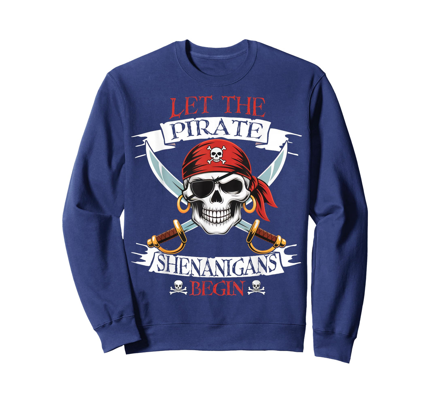 Let The Pirate Shenanigans Begin Pirate Skull Halloween Boys T-Shirt