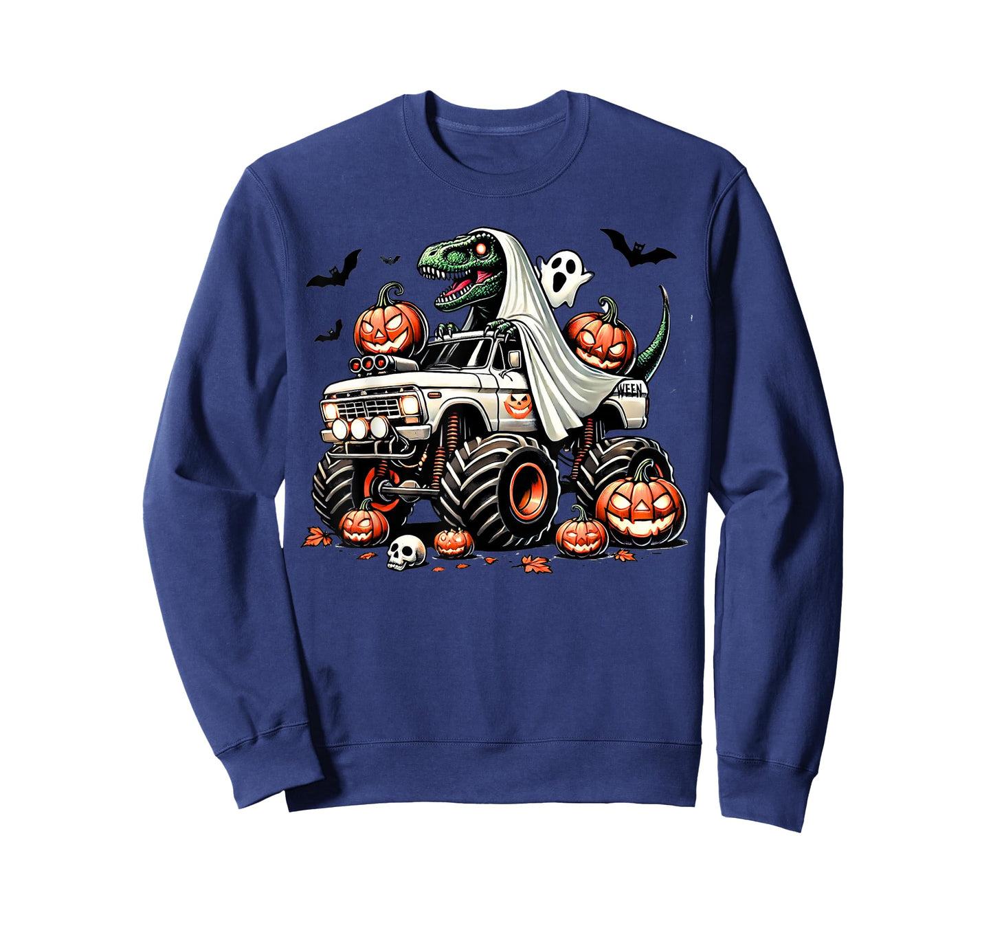 Orange Purple Boys Halloween Shirt Ghost Kids Spooky Toddler T-Shirt
