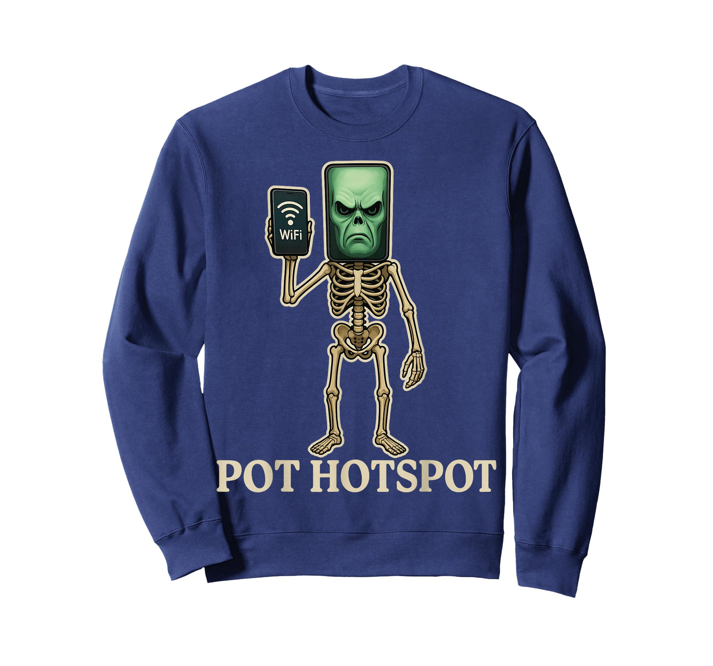 Pot Hotspot - Funny Halloween Brainrot Skeleton Kids Meme T-Shirt