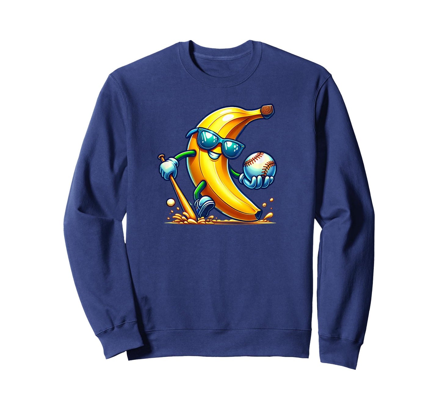 Banana Playing Baseball Fruit Lover Baseball Player T-Shirt