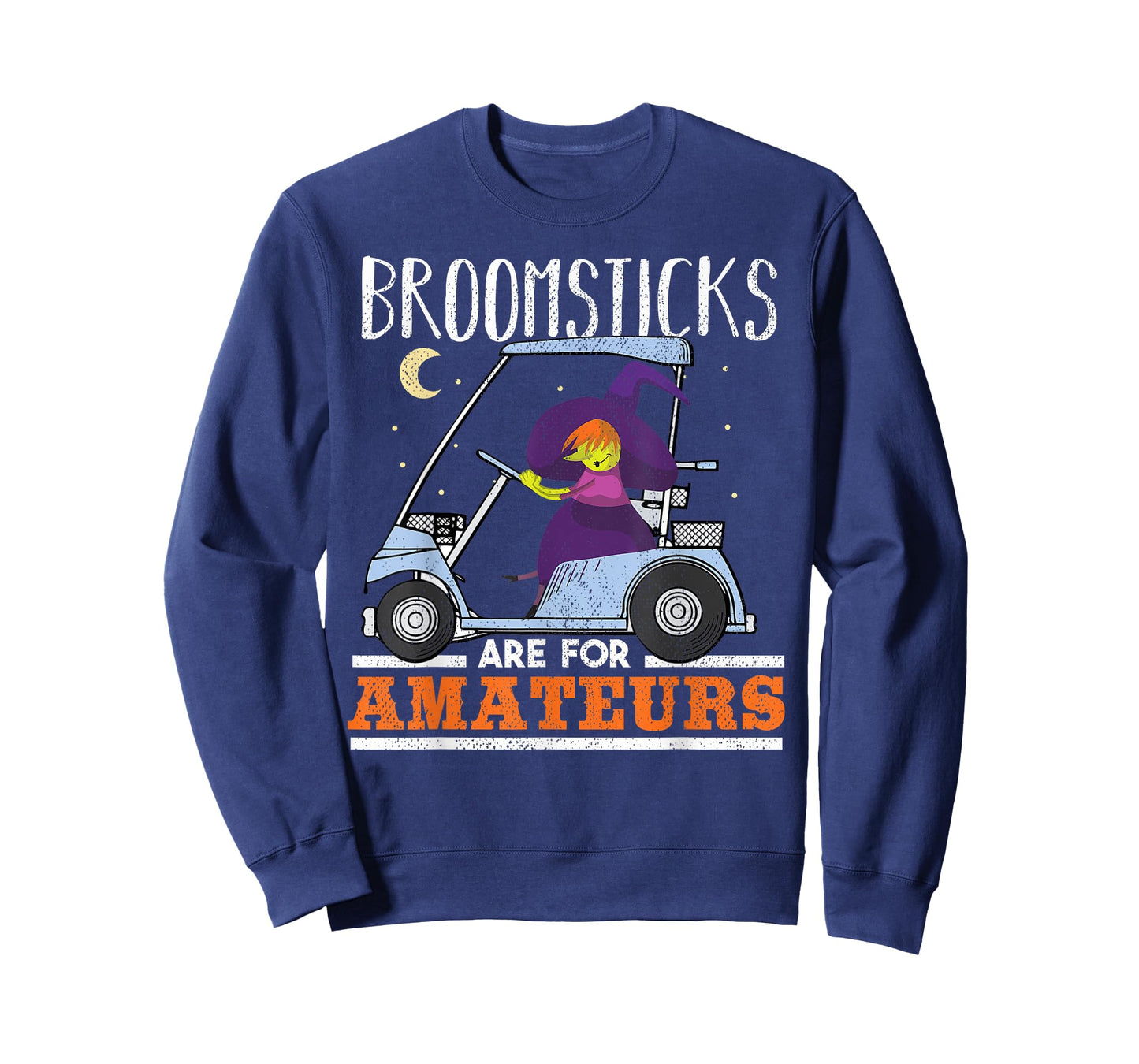 Witch Riding a Golf Cart Funny Halloween Shirt T-Shirt
