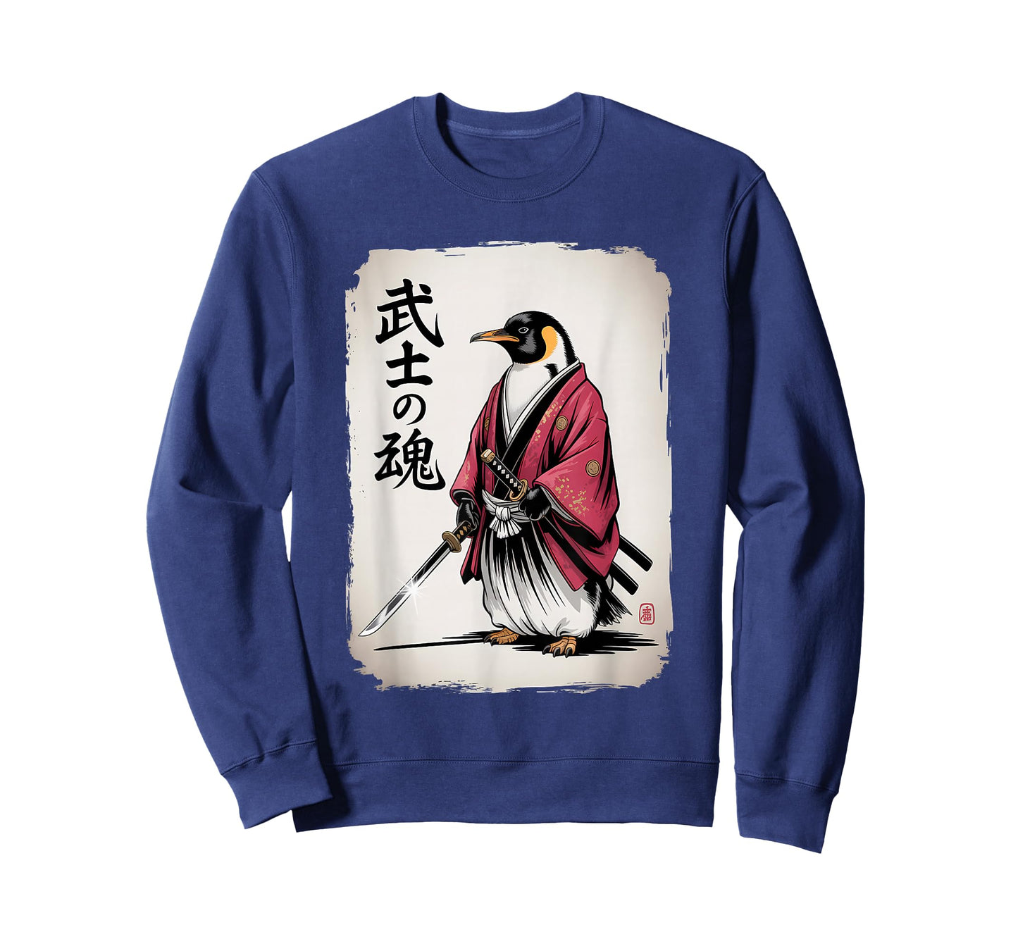 Samurai Penguin Shirt Japanese Culture Art Cool Anime Gifts T-Shirt